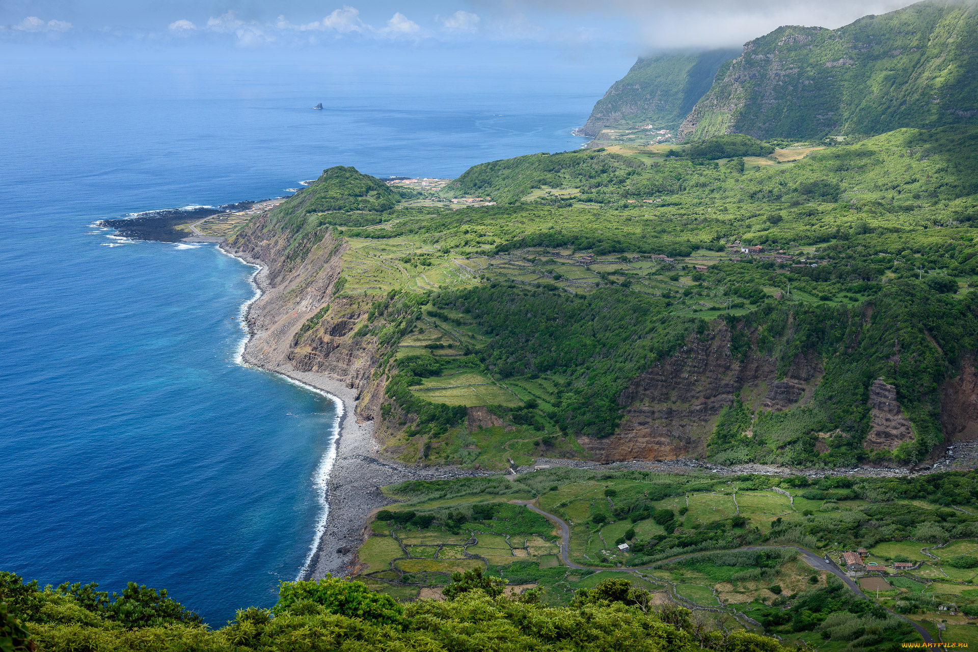 природа, побережье, простор