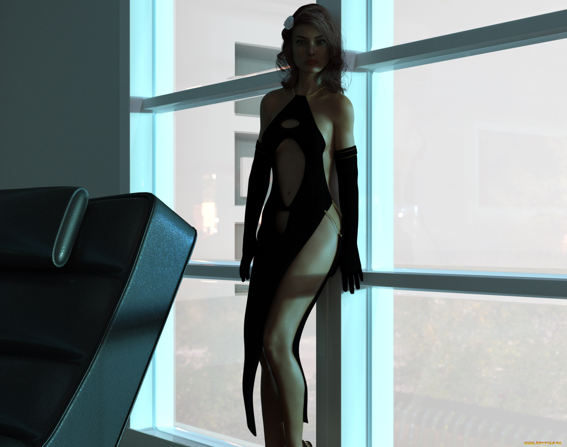 3д, графика, люди, , people, девушка, взгляд, фон