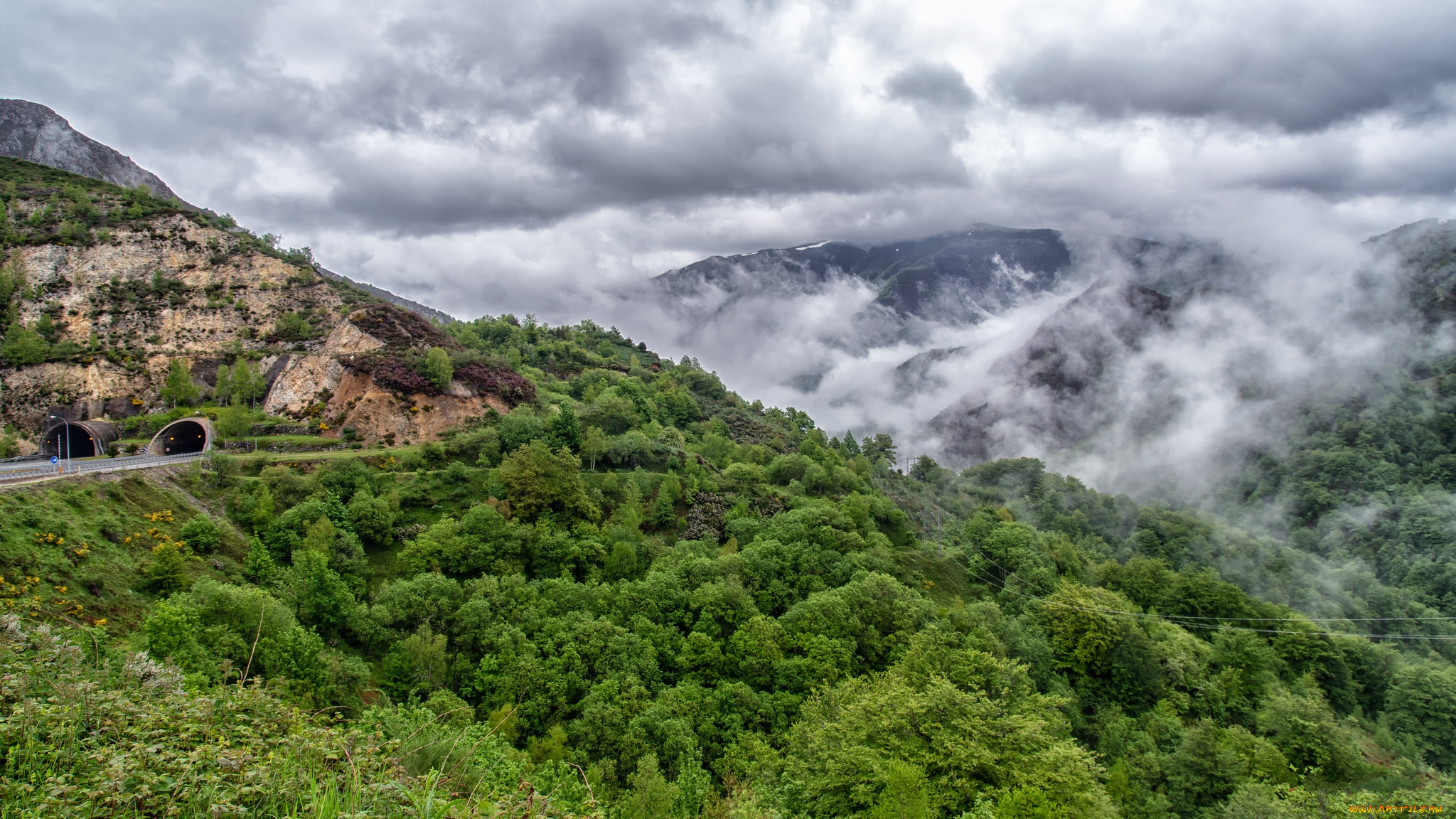 природа, горы, простор