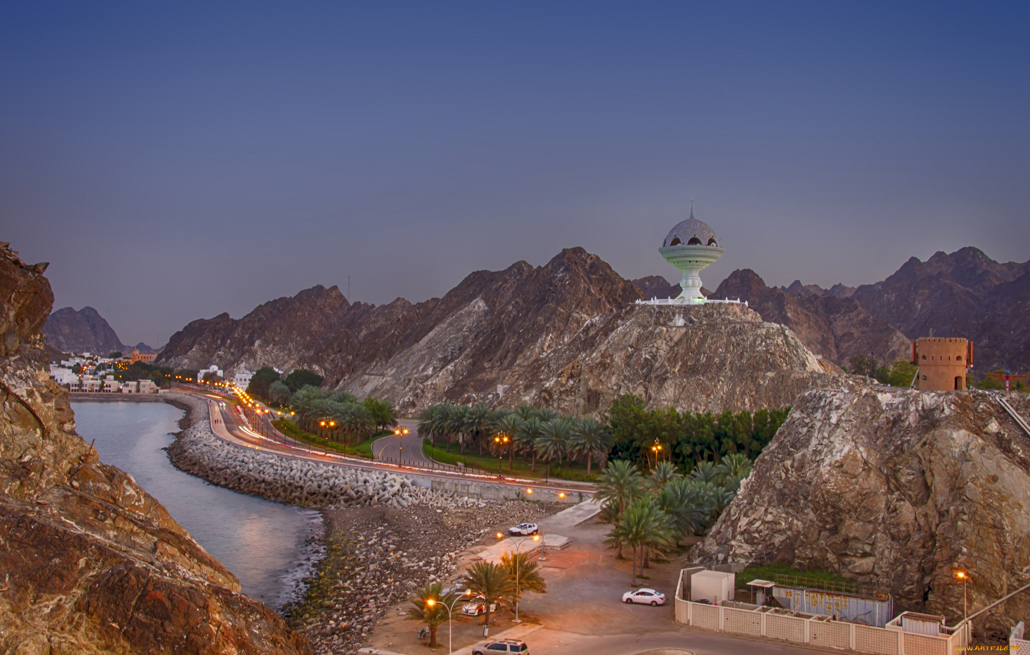 corniche, oman, города, -, панорамы, простор