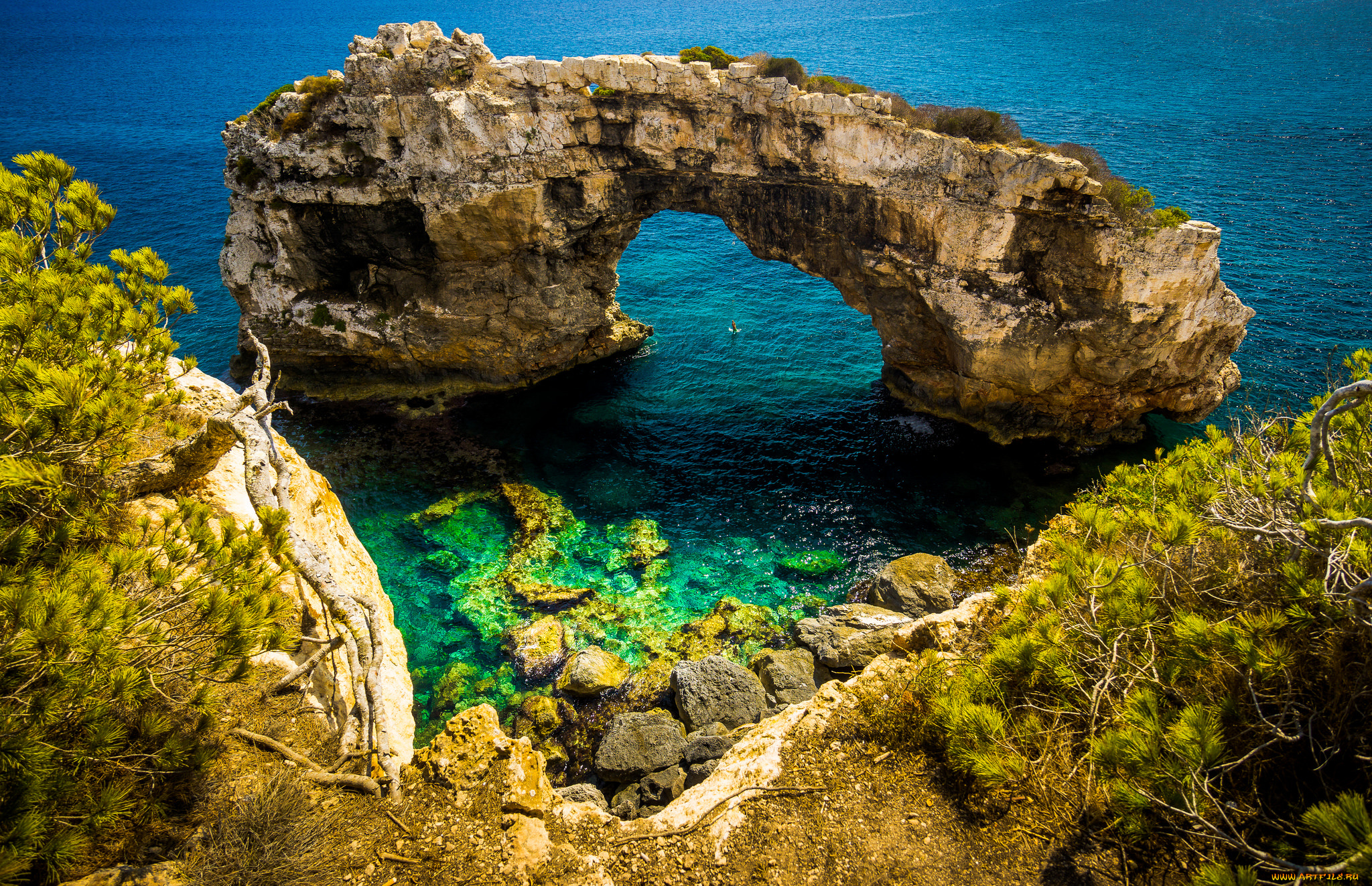 природа, побережье, простор