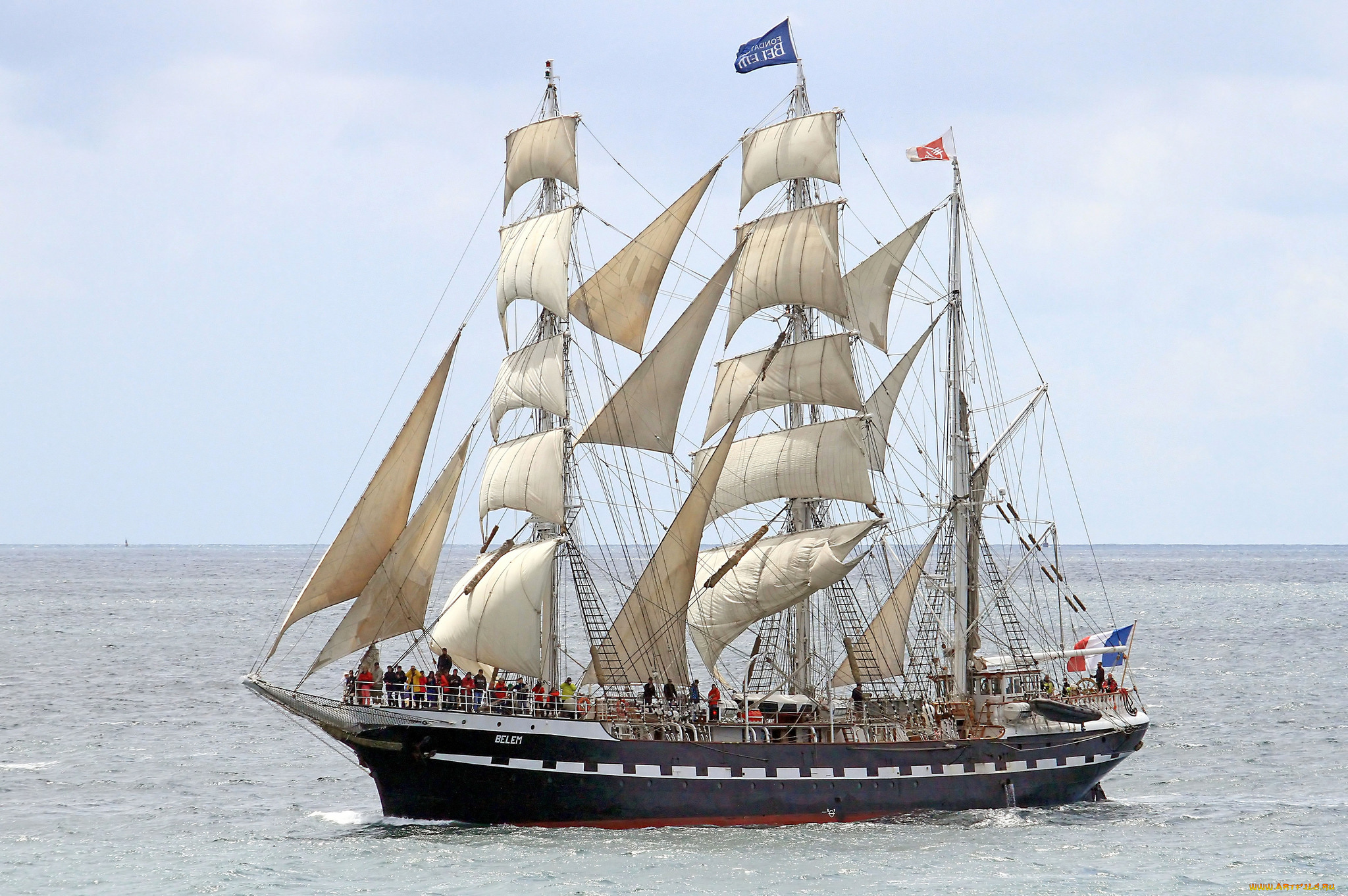 корабли, парусники, паруса, мачты