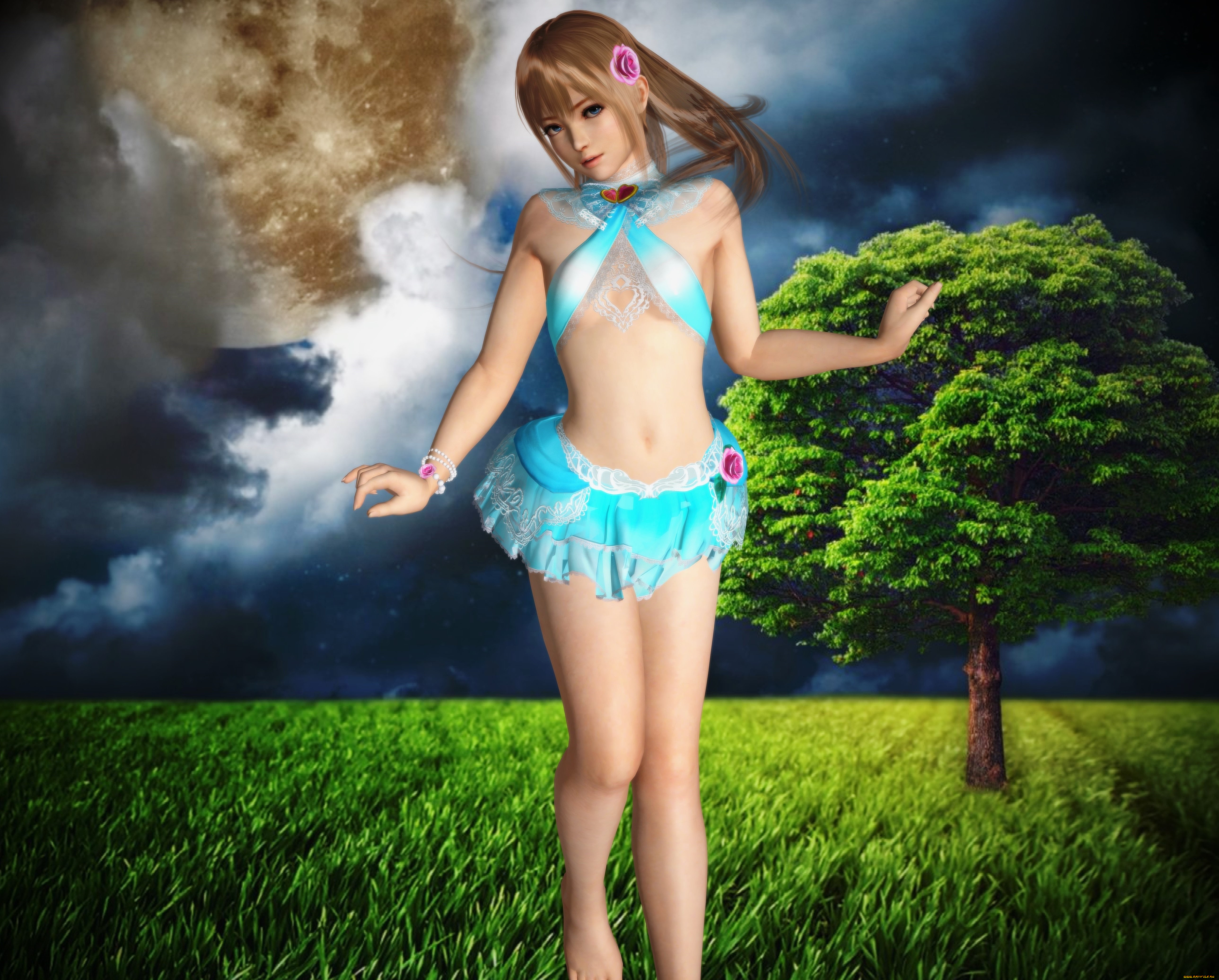 3д, графика, люди, , people, девушка, взгляд, фон