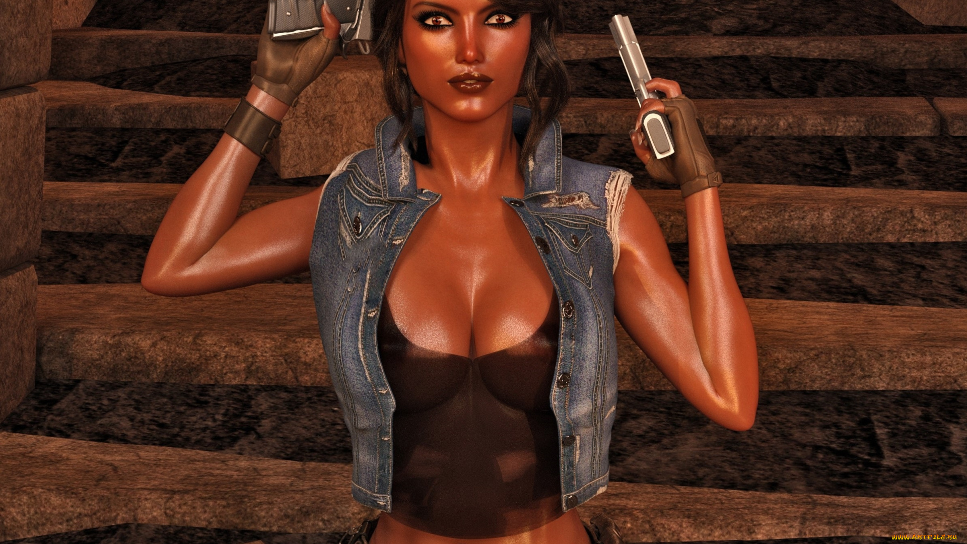 3д, графика, фантазия, , fantasy, фон, взгляд, девушка