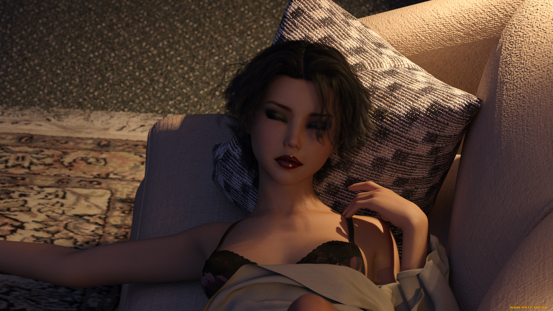 3д, графика, люди, , people, девушка, взгляд, фон