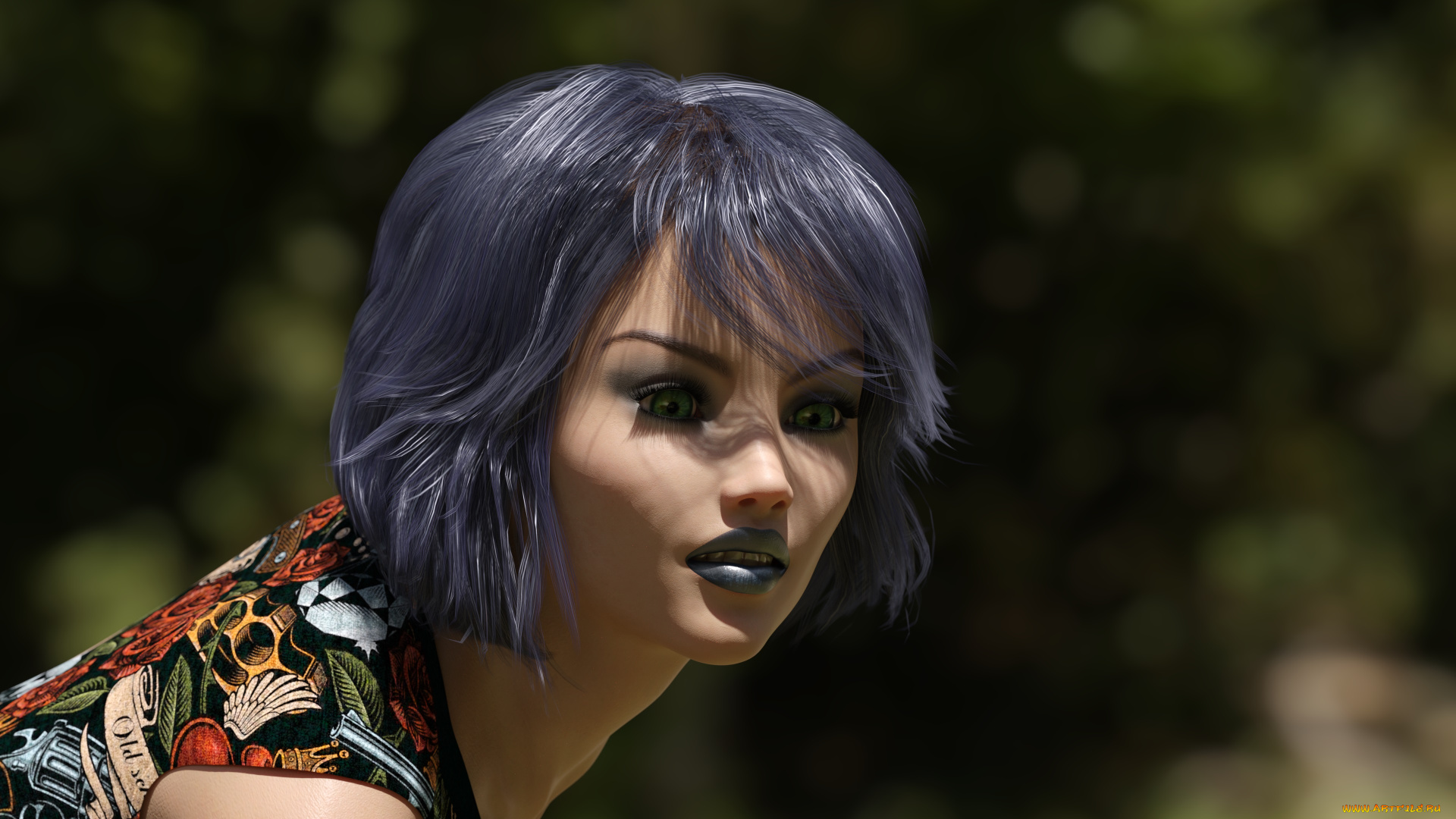 3д, графика, портрет, , portraits, фон, взгляд, девушка