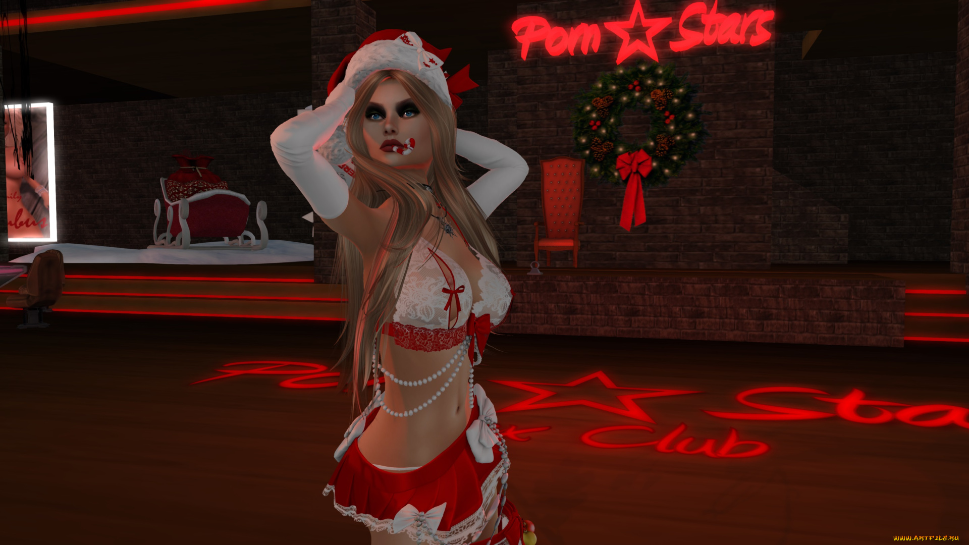 3д, графика, праздники, , holidays, фон, взгляд, девушка