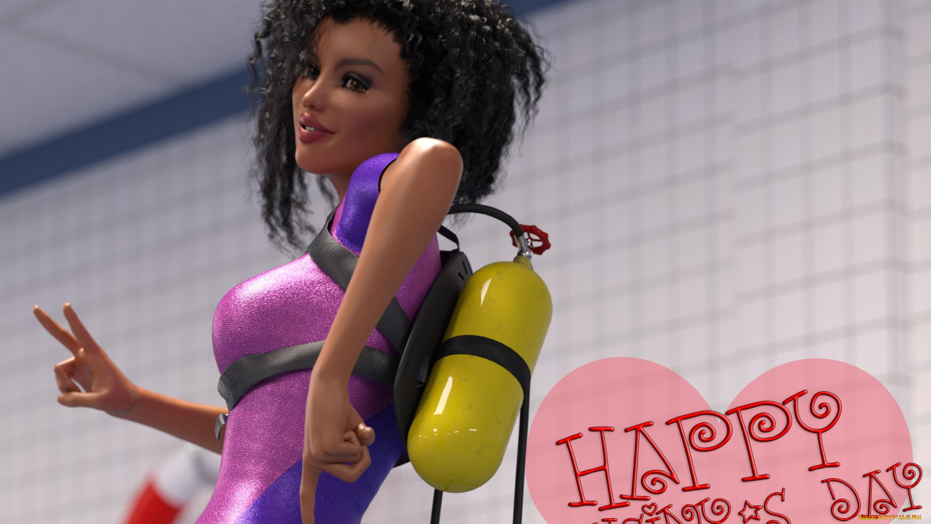 3д, графика, праздники, , holidays, взгляд, девушка, фон