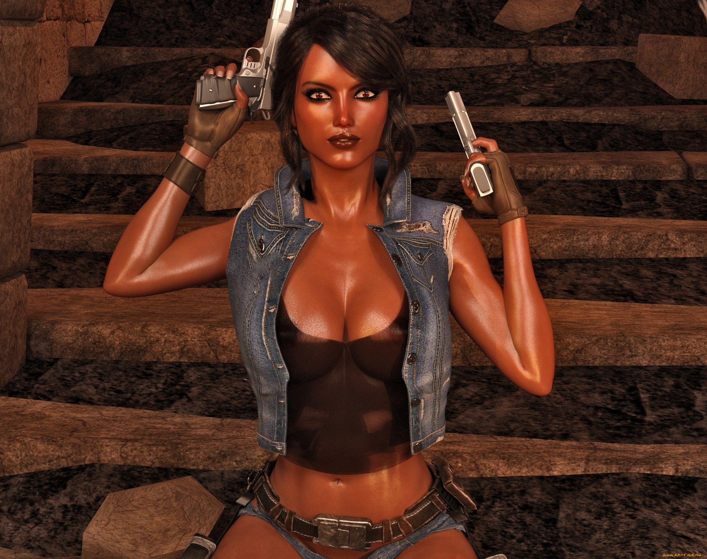 3д, графика, фантазия, , fantasy, фон, взгляд, девушка