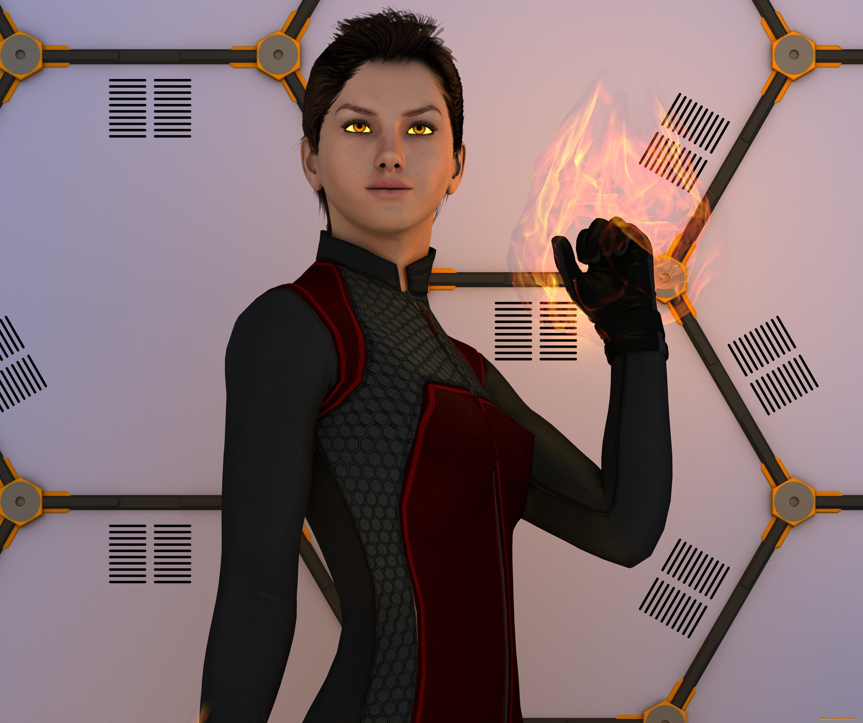 3д, графика, фантазия, , fantasy, фон, взгляд, девушка