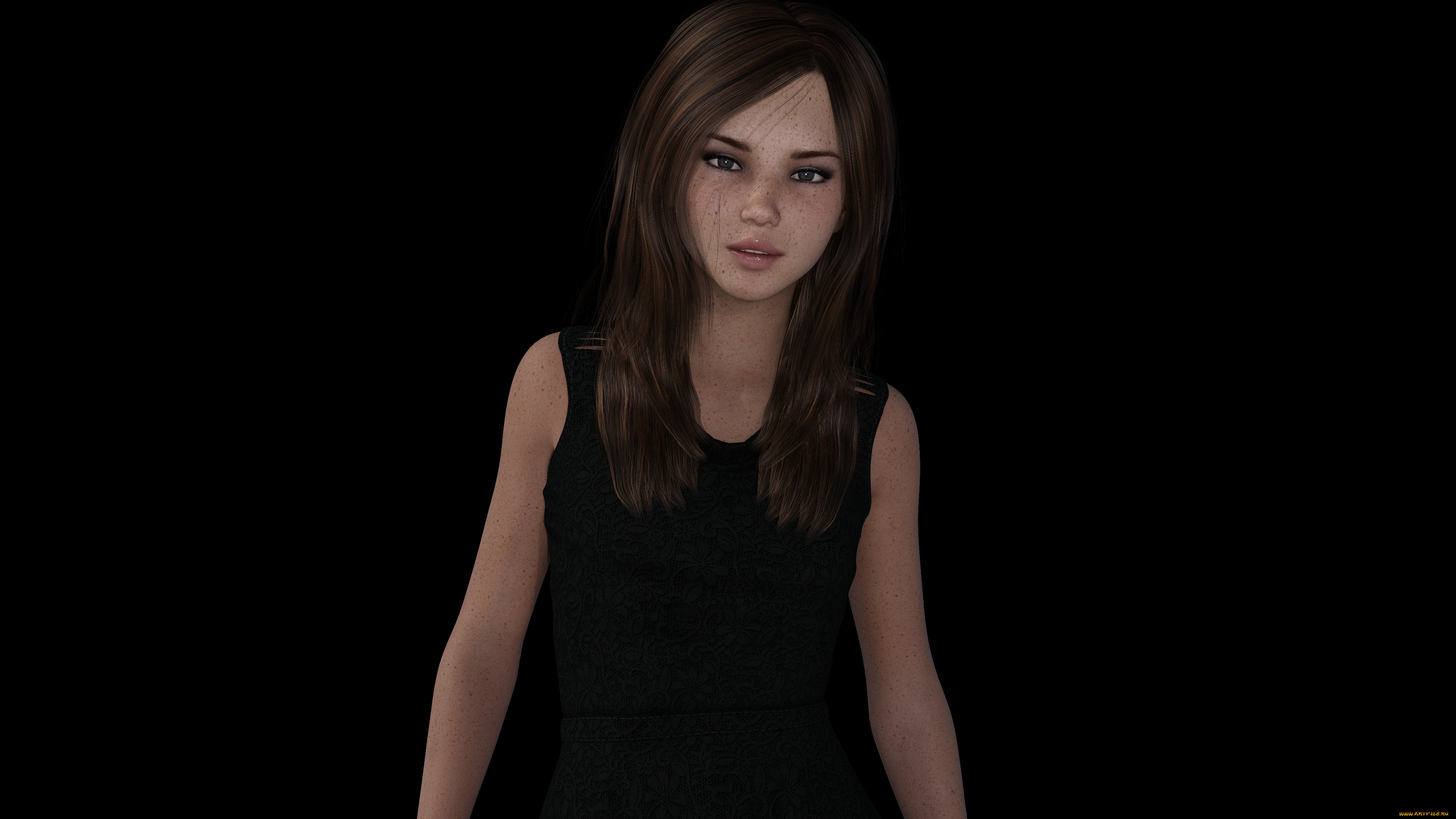 3д, графика, люди, , people, фон, взгляд, девушка