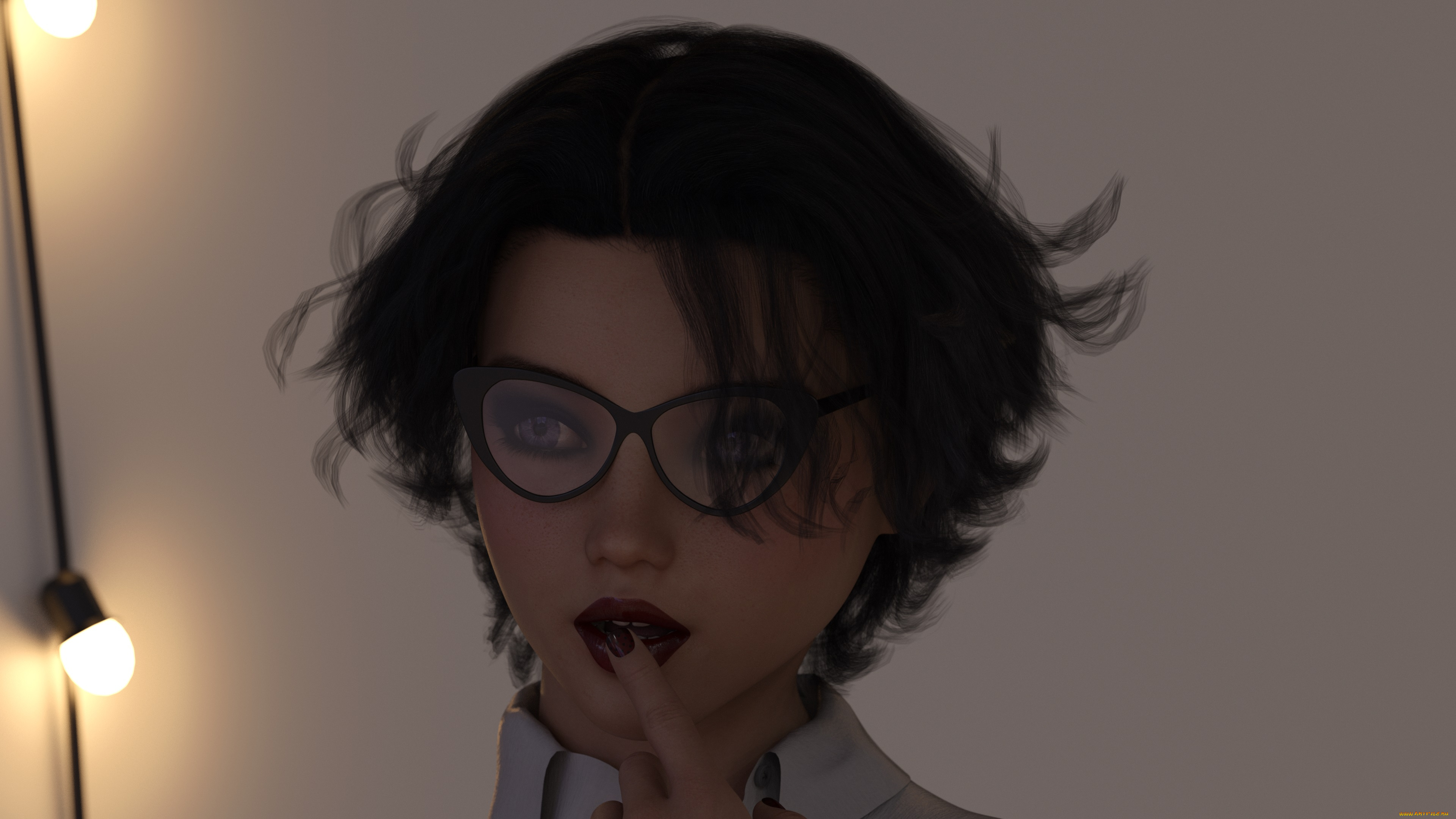 3д, графика, портрет, , portraits, взгляд, фон, девушка