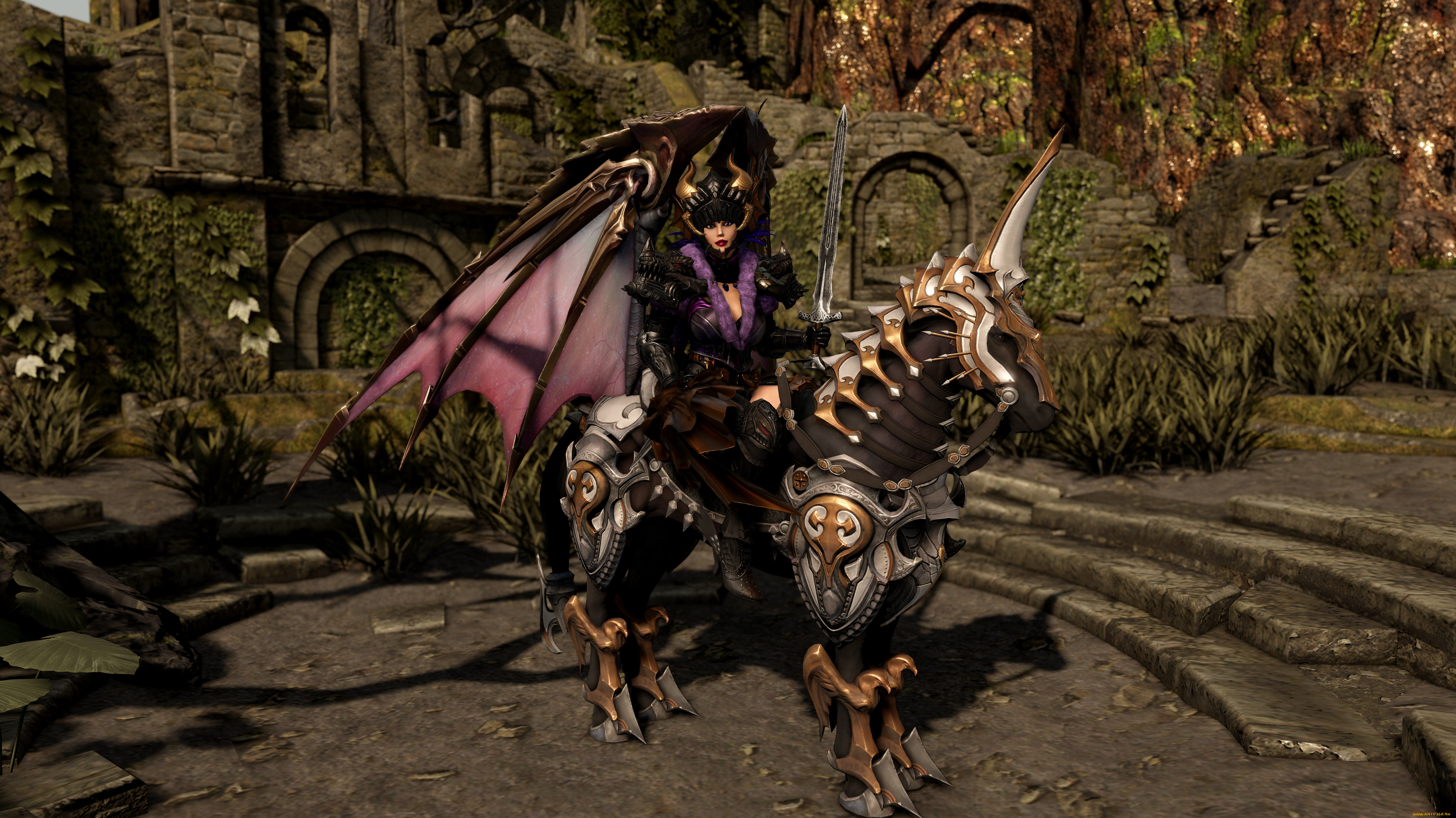 3д, графика, фантазия, , fantasy, фон, взгляд, девушка