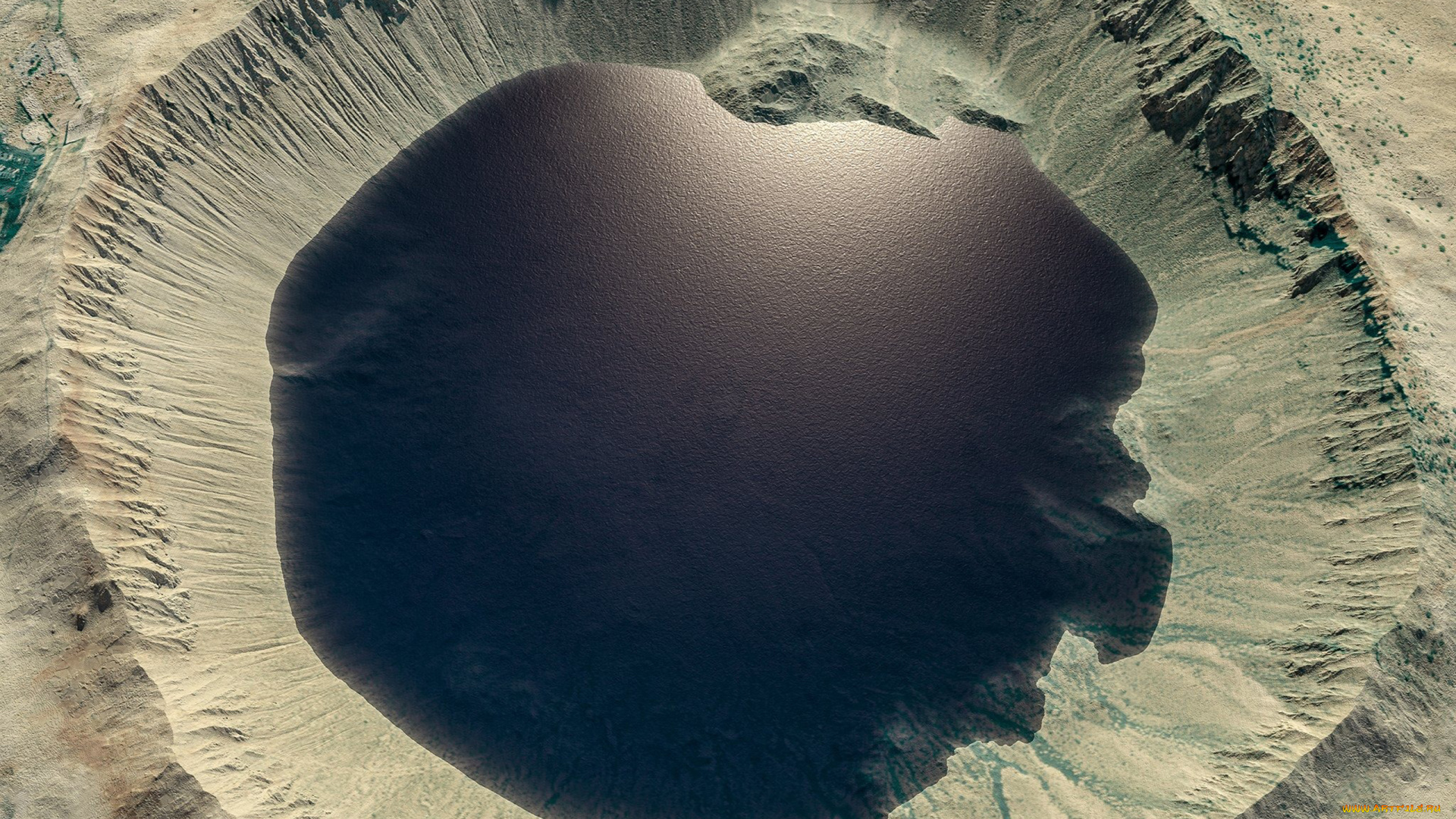 марс, космос, кратер, планета, вселенная, поверхность, грунт, камни, красная, горизонт, пространство, пустыня