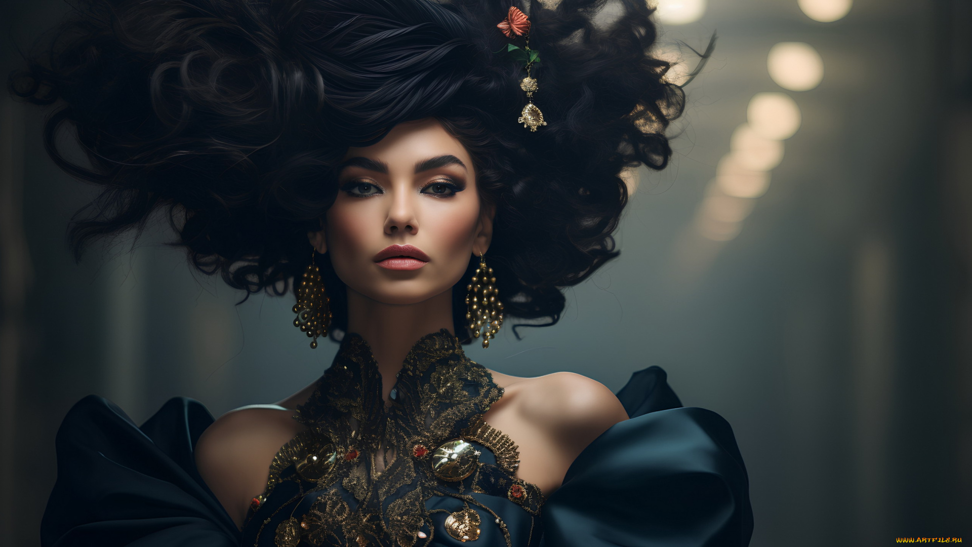 девушки, -, лица, , портреты, модель, портрет, брюнетка, серьги