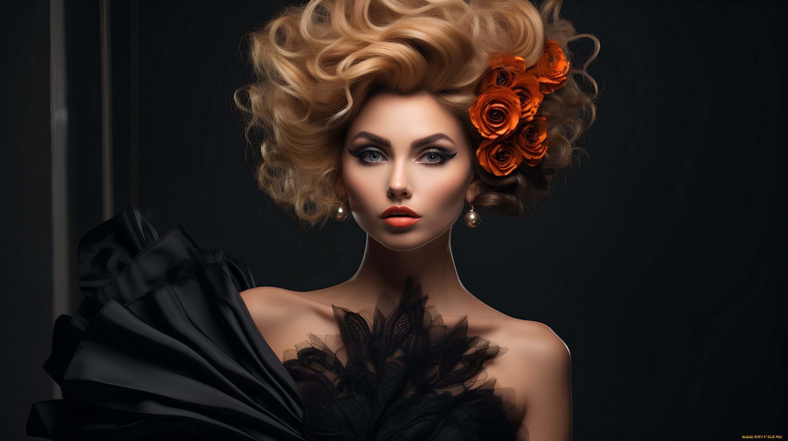 девушки, -, лица, , портреты, модель, портрет, блондинка, серьги