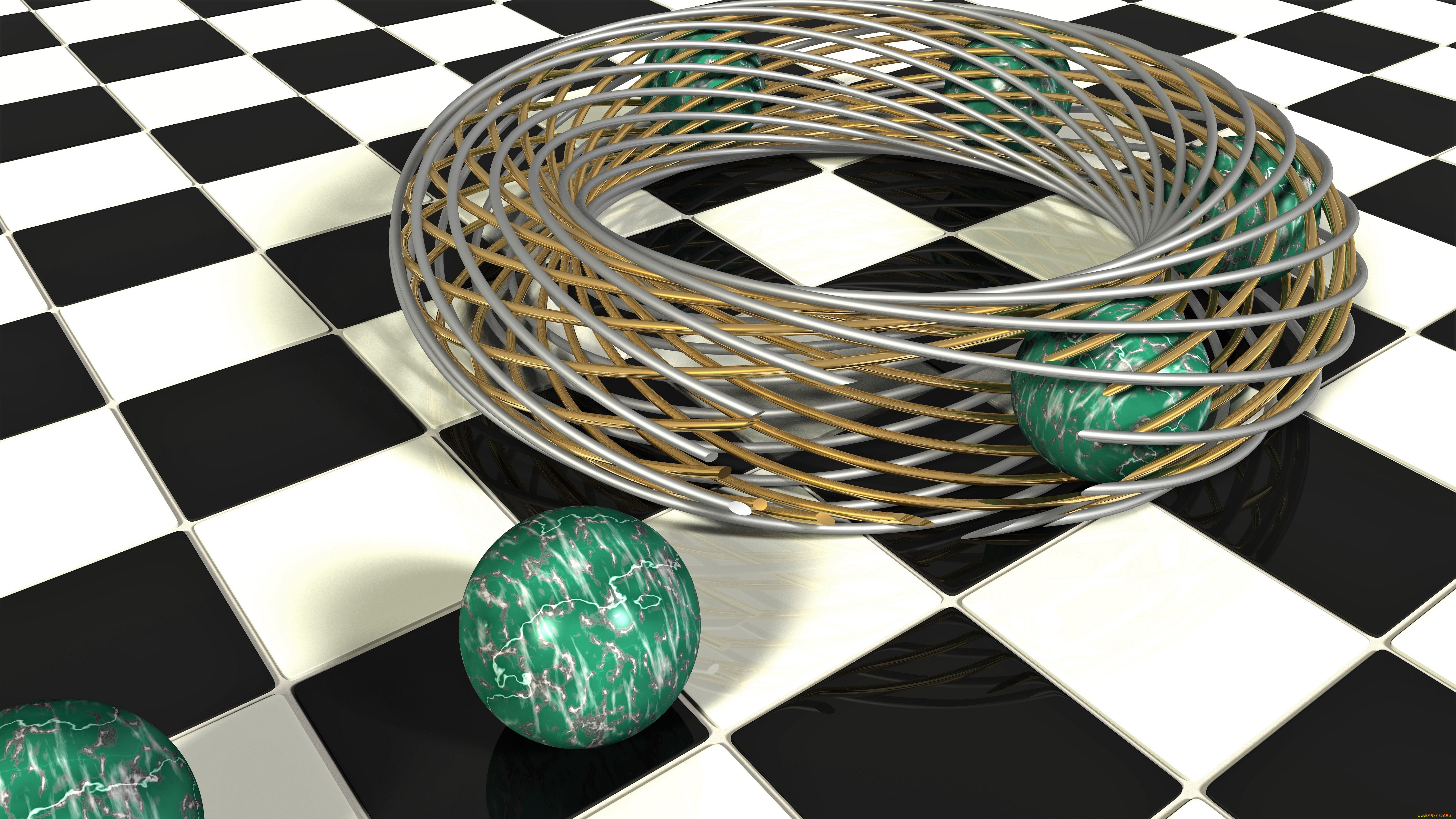 3д, графика, шары, , balls, кольцо, шары, клетки