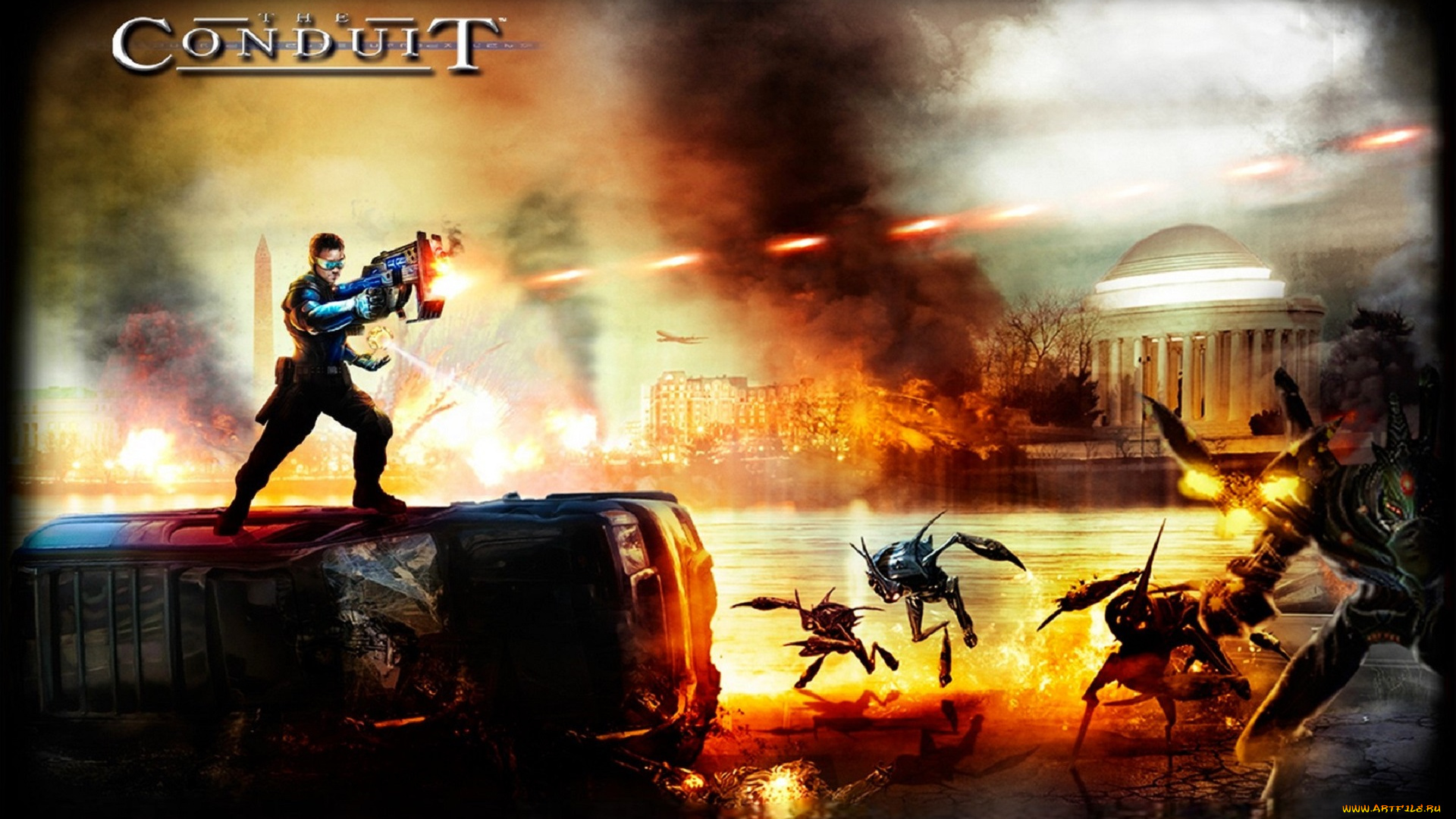 видео, игры, the, conduit, воин, оружие, машина, монстры