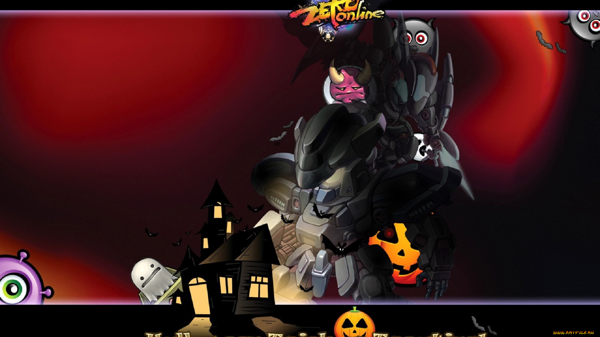 видео, игры, zero, online, дом, робот, хэллоуин