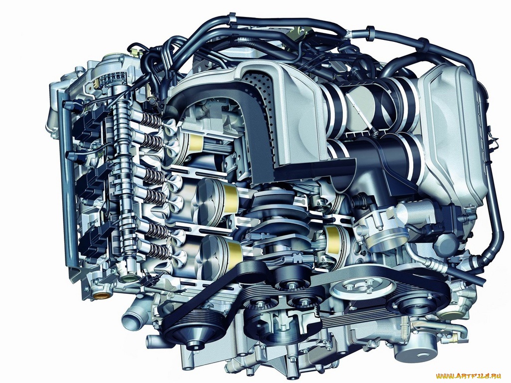 porsche, 996, carrera, автомобили, двигатели
