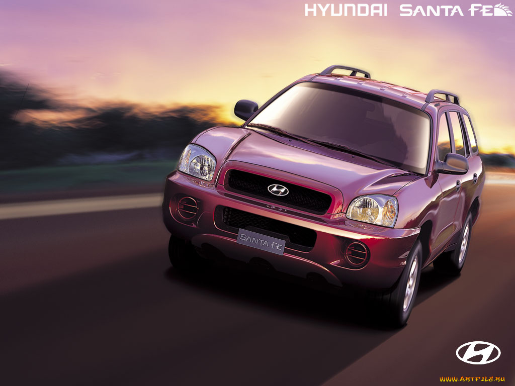 santa, fe, автомобили, hyundai