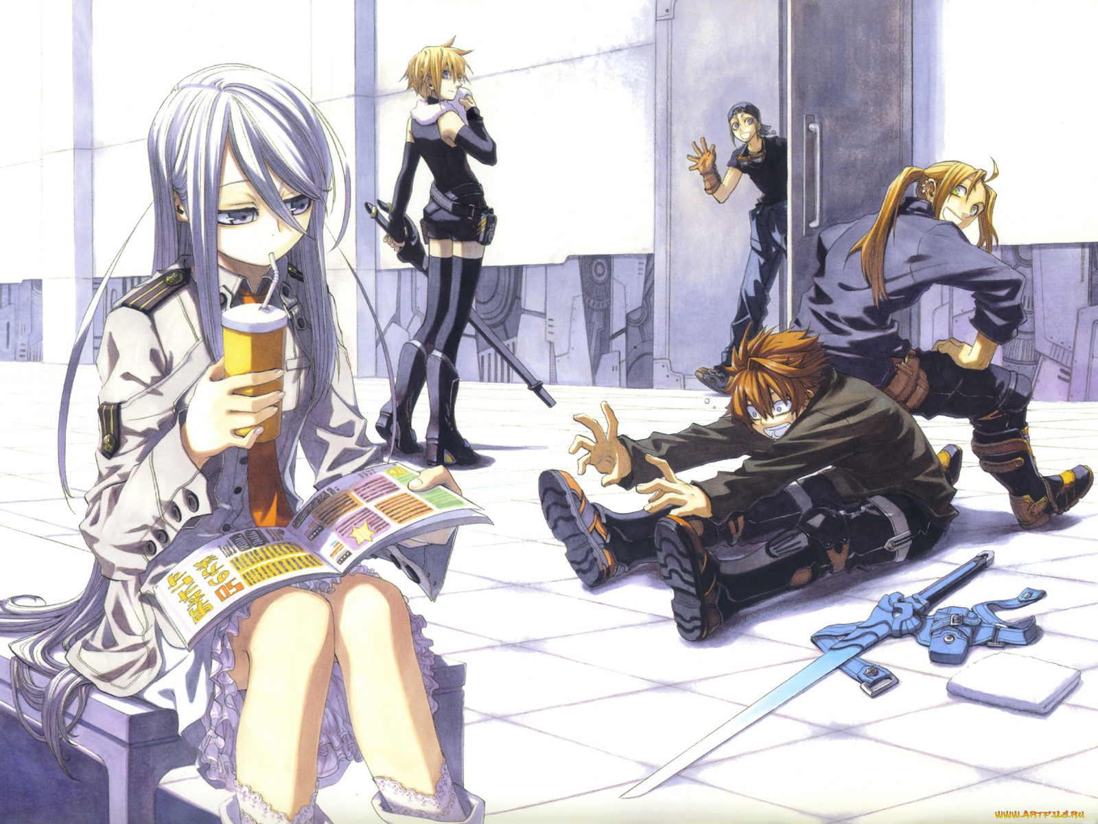 аниме, chrome, shelled, regios