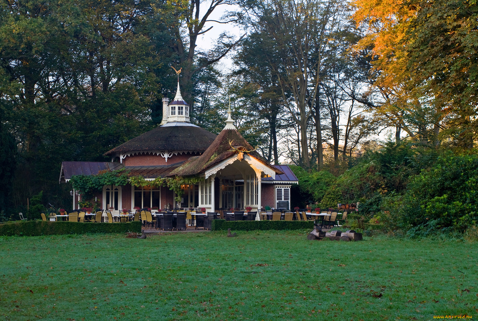 города, здания, дома, столы, дом, трава