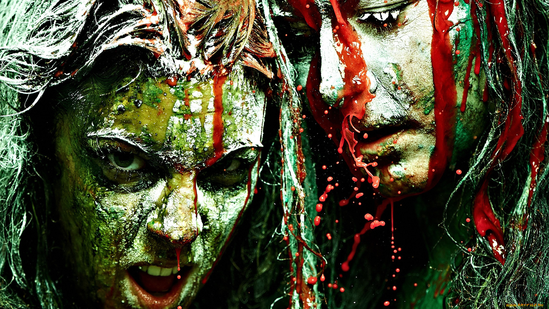 -Unsort, Креатив, девушки, unsort, креатив, взгляд, капли, краски