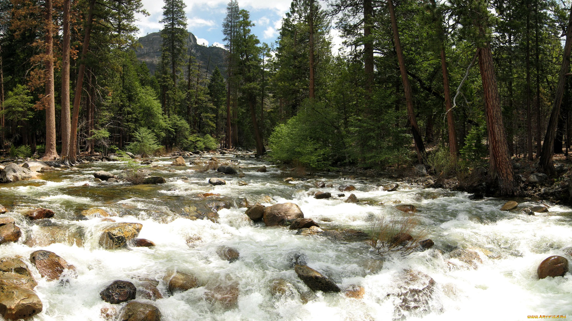 california, сша, йосемити, природа, реки, озера, река, водопад