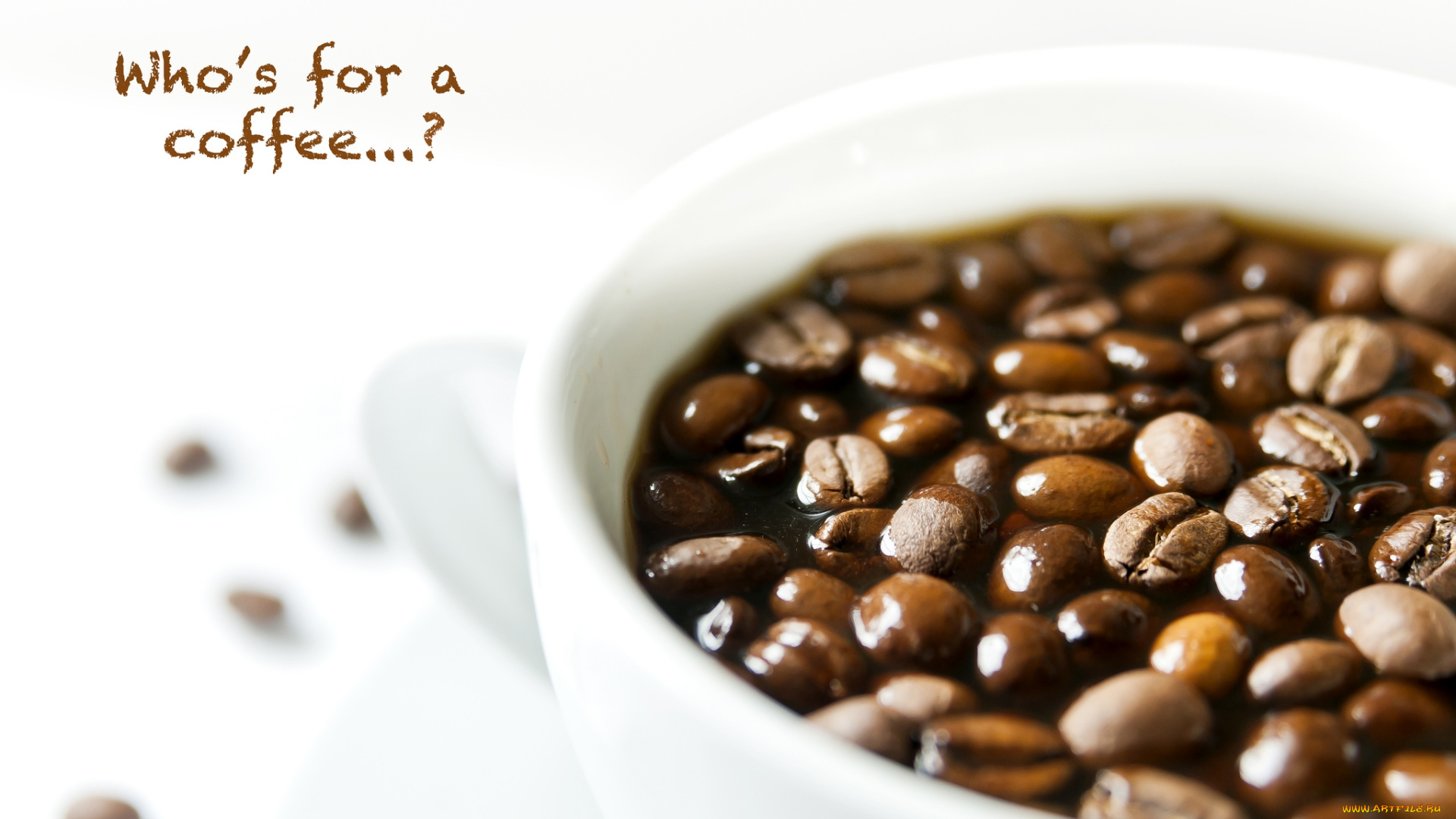 еда, кофе, кофейные, зёрна, зерна, чашка