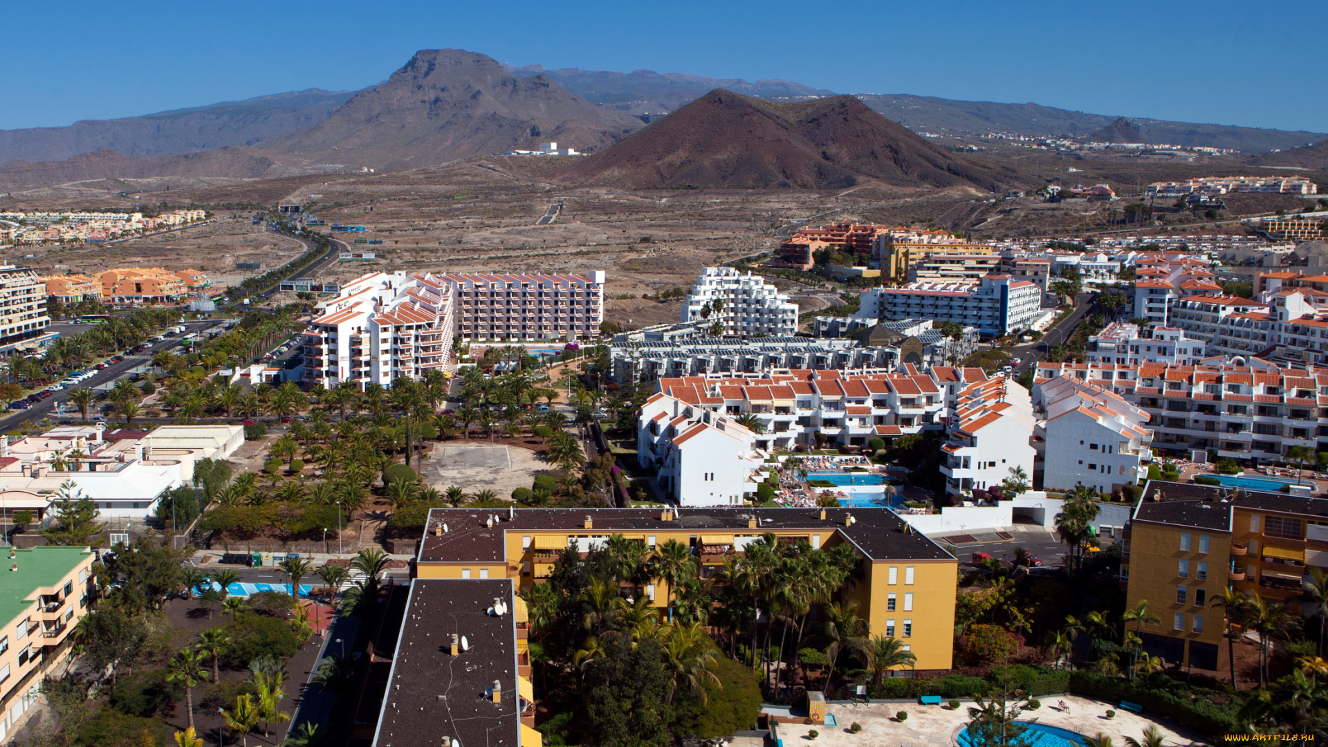 испания, канарские, острова, teneriffa, арона, города, панорамы, 7испания