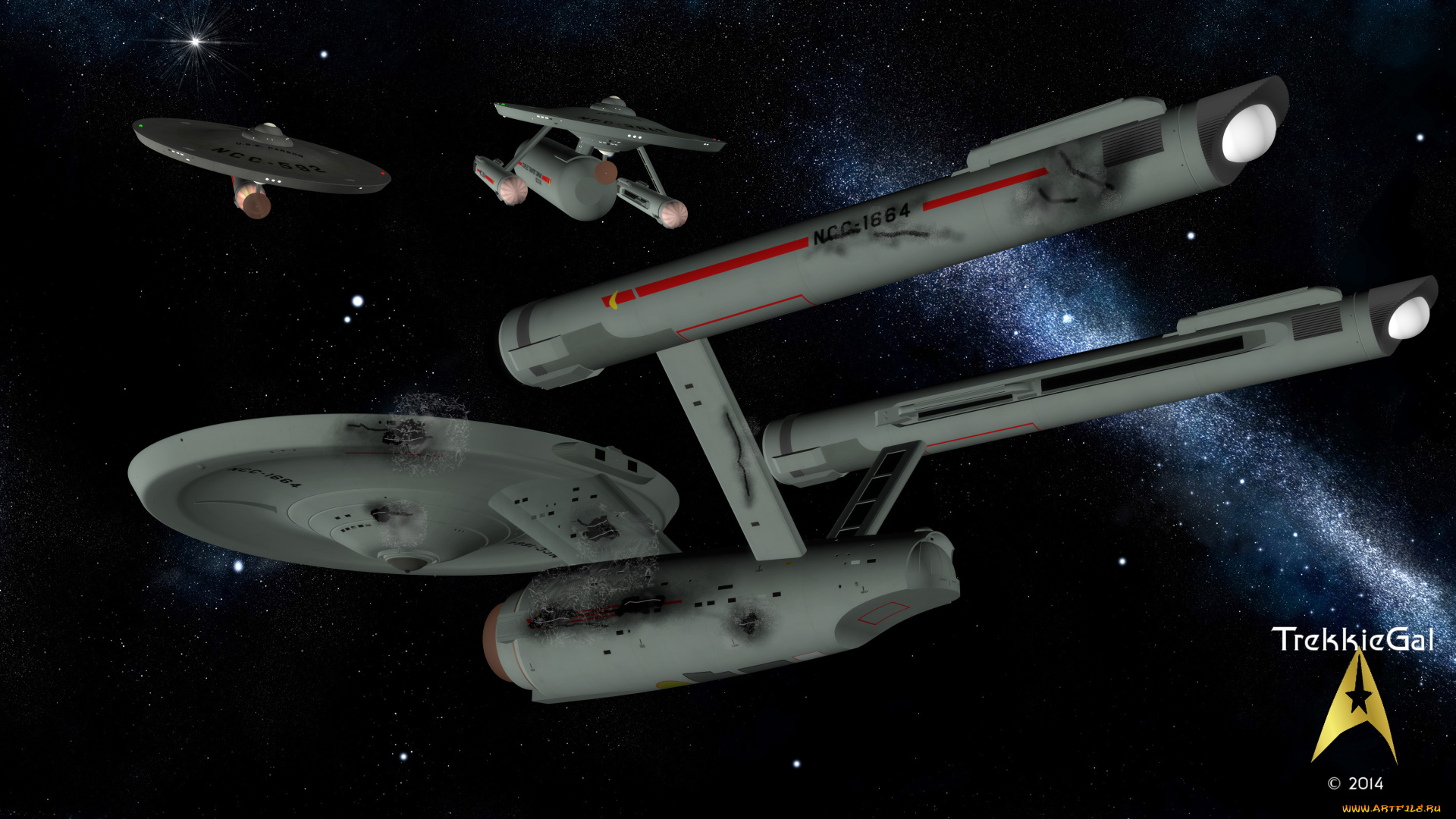 космос, арт, звезды, вселенная, космический, корабль