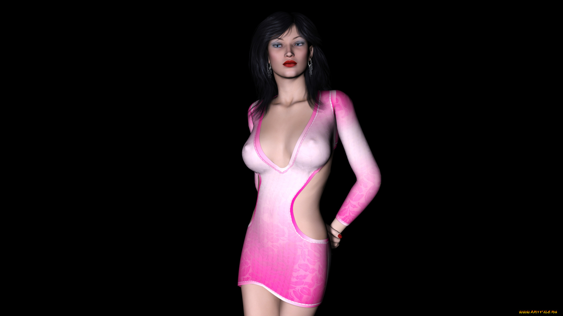 skuld, 3д, графика, люди, , people, фон, взгляд, девушка