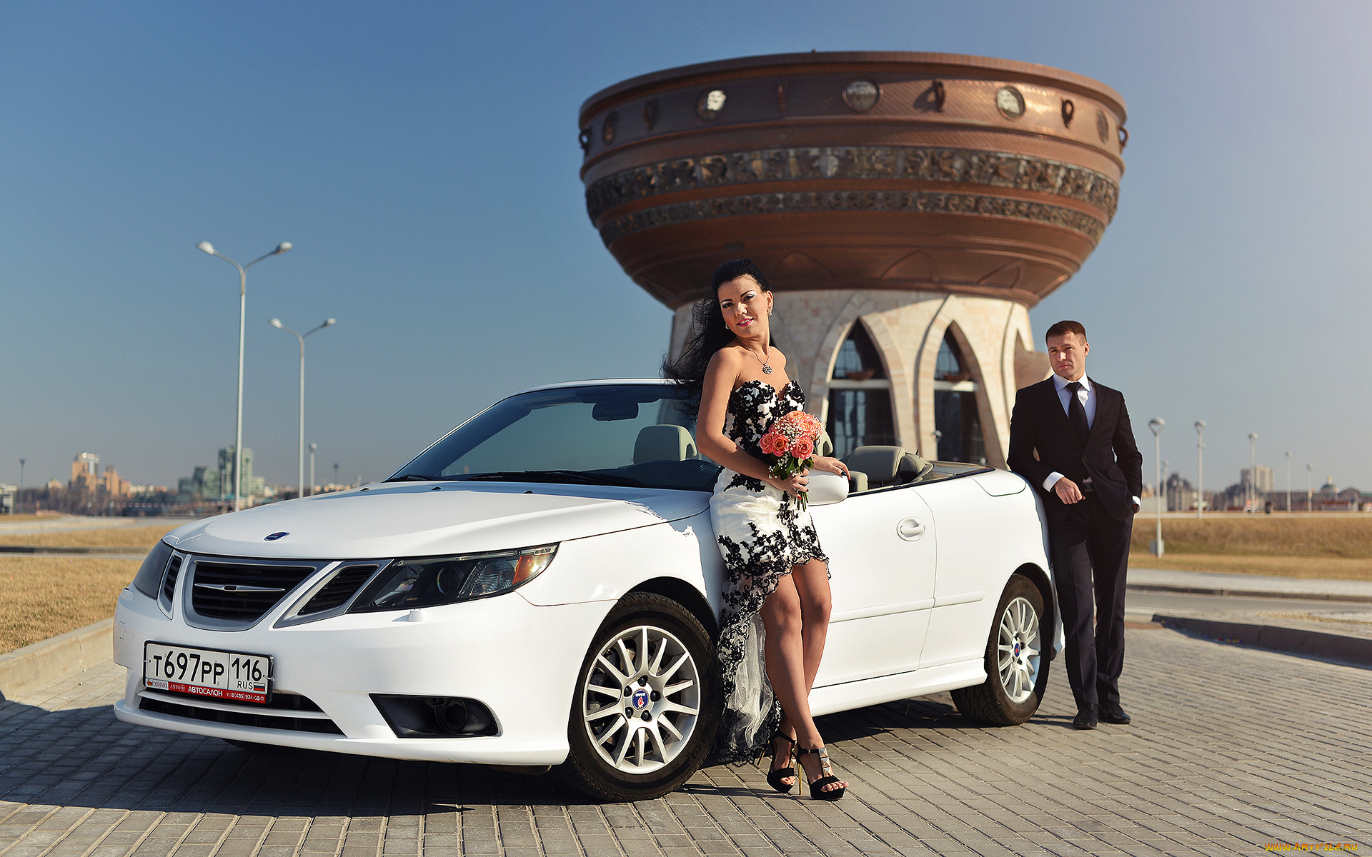 автомобили, авто, с, девушками, saab