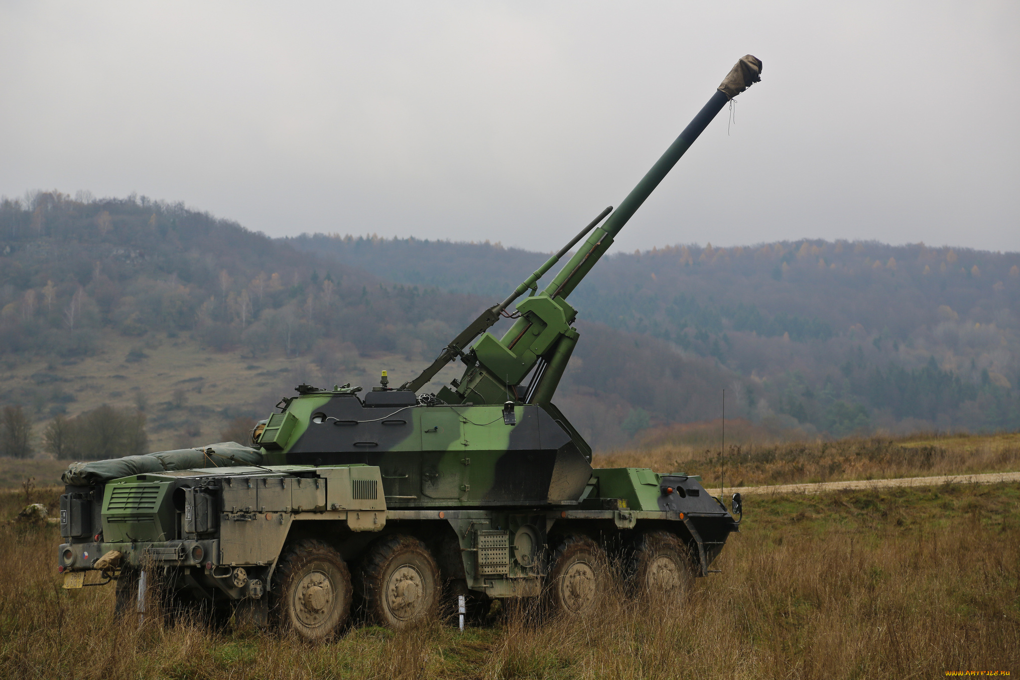 техника, военная, техника, артиллерийская, дана, пушка-гаубица, самоходная, 152-мм, установка