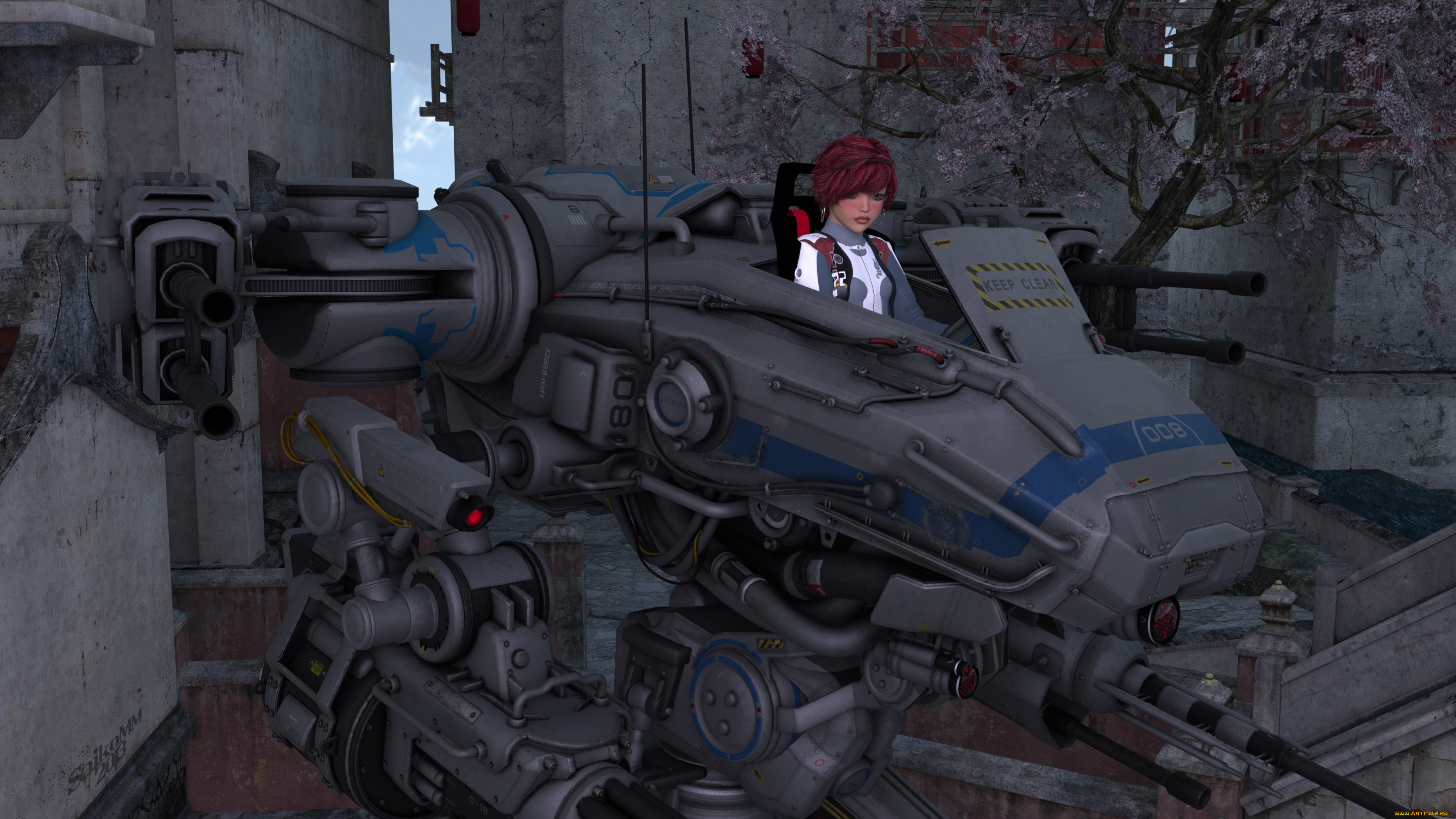 3д, графика, фантазия, , fantasy, автомобиль, взгляд, девушка