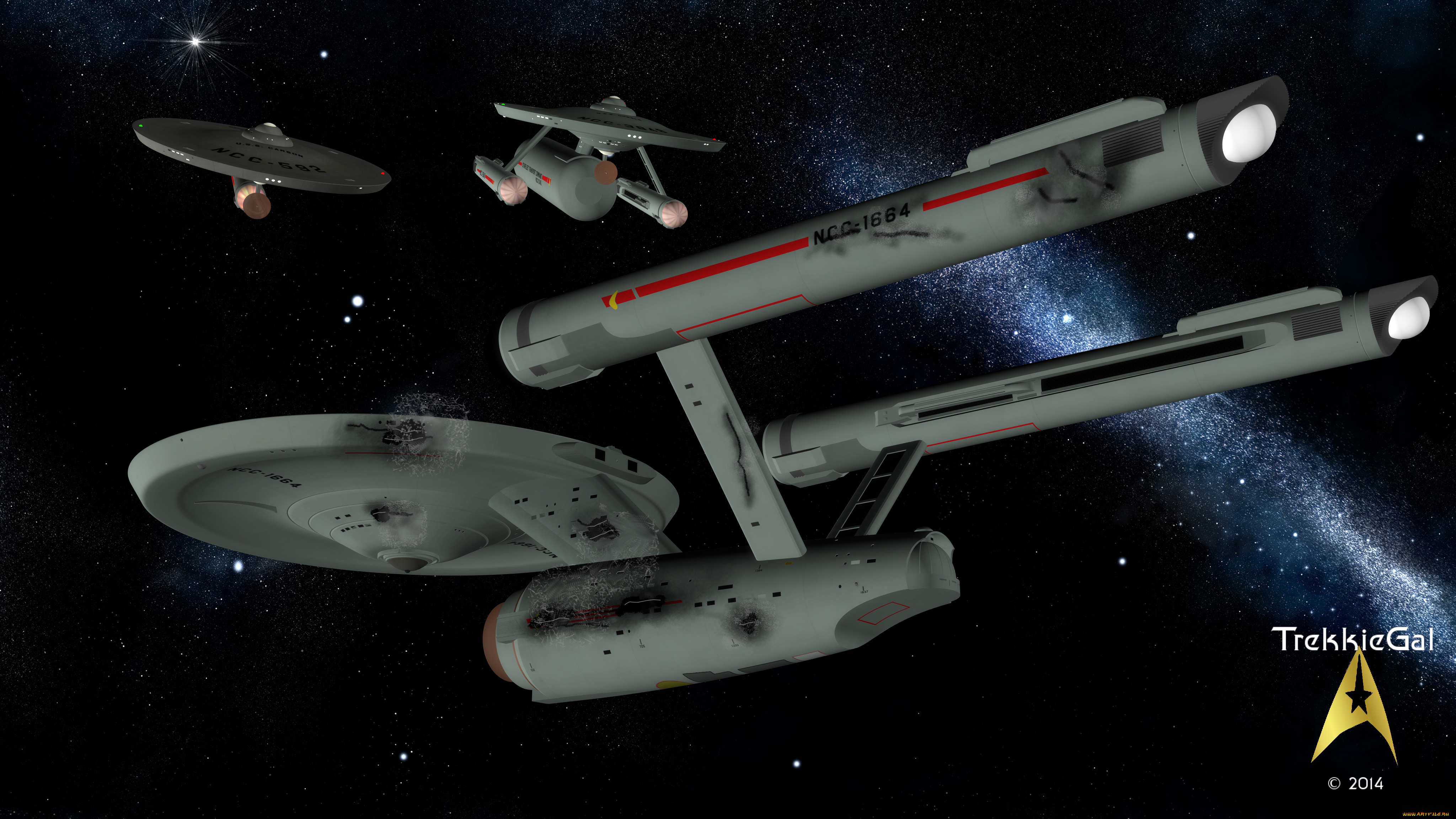 космос, арт, звезды, вселенная, космический, корабль