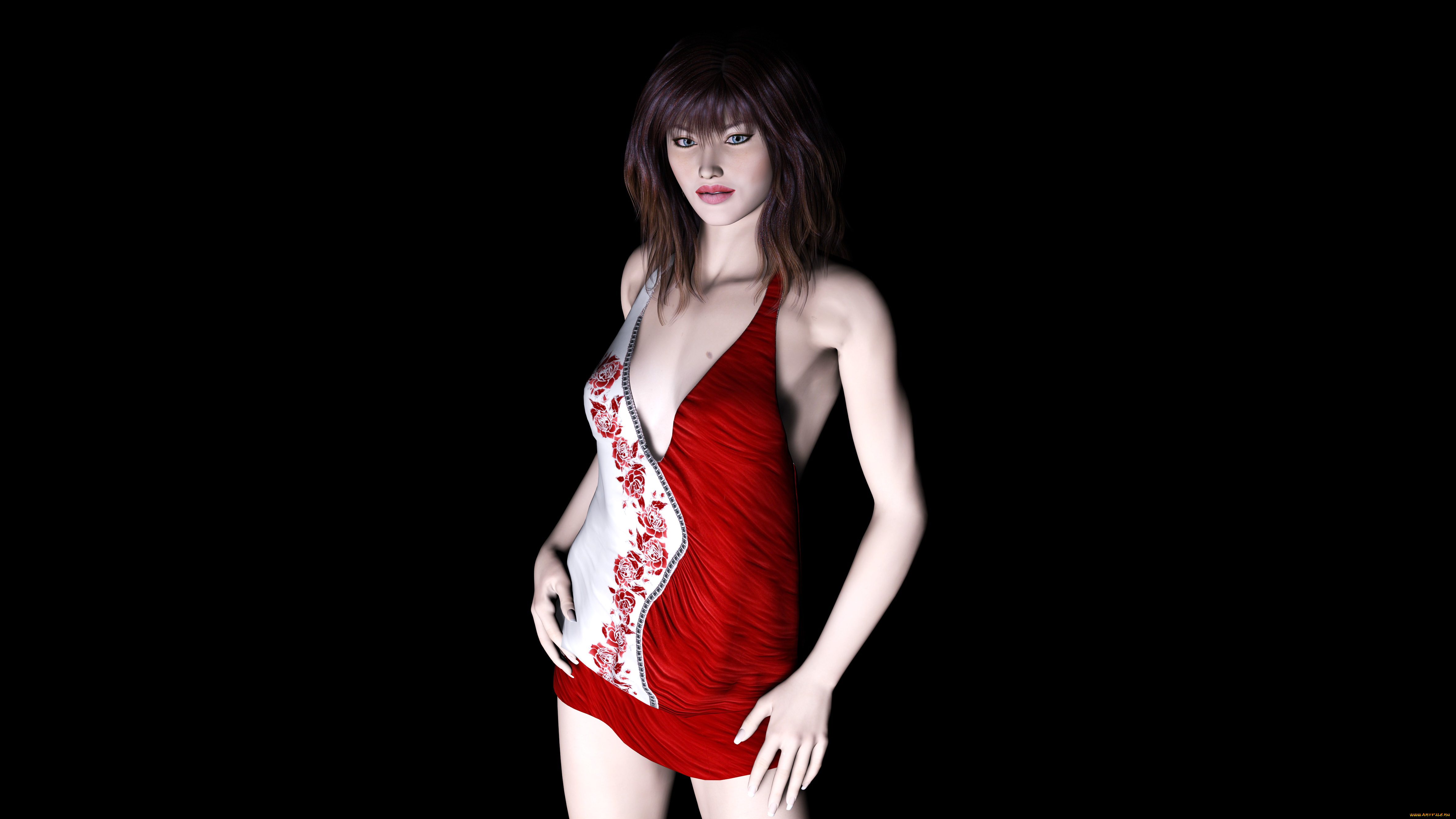 amanda, 3д, графика, люди, , people, девушка, взгляд, фон