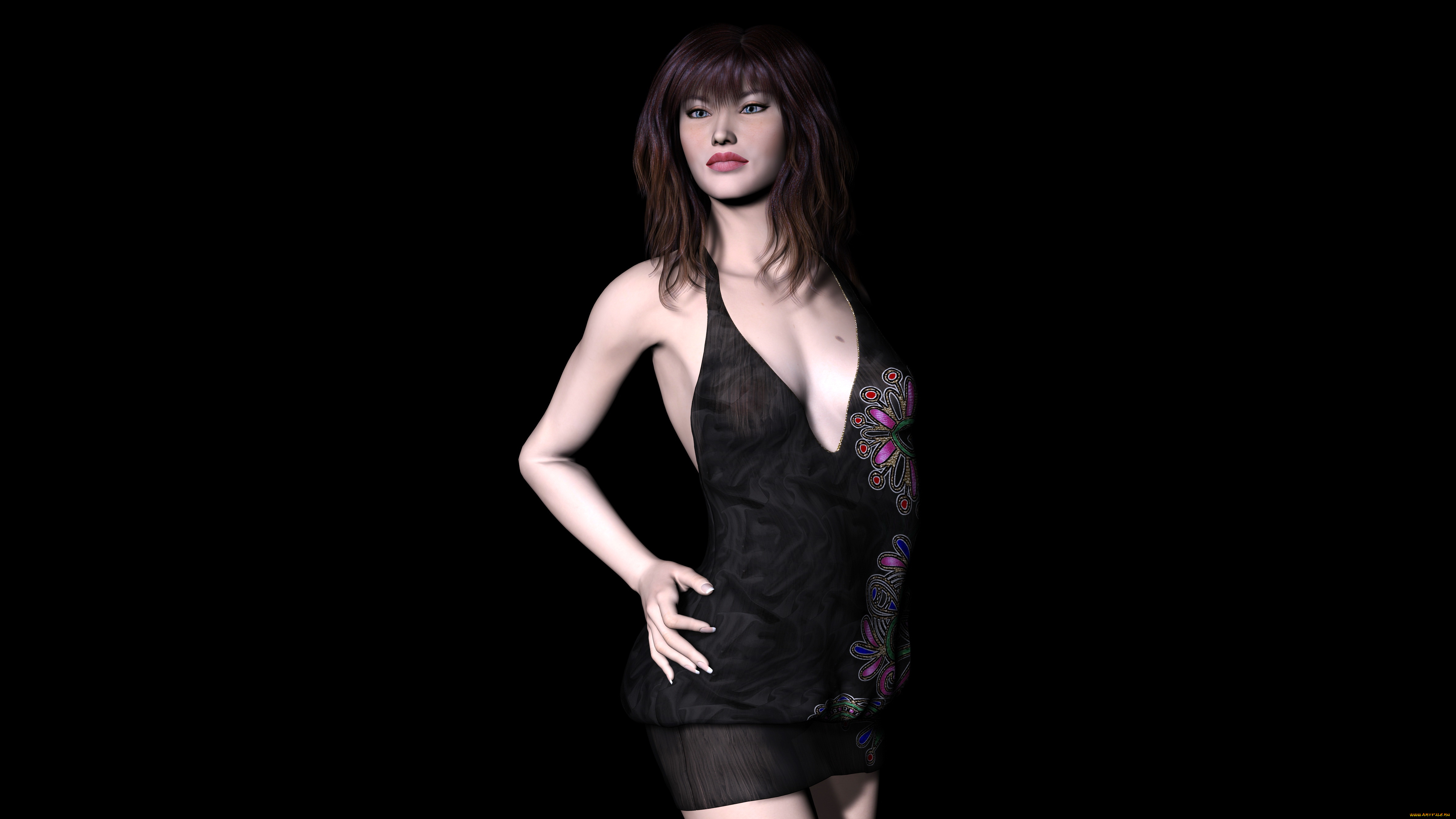 amanda, 3д, графика, люди, , people, девушка, взгляд, фон