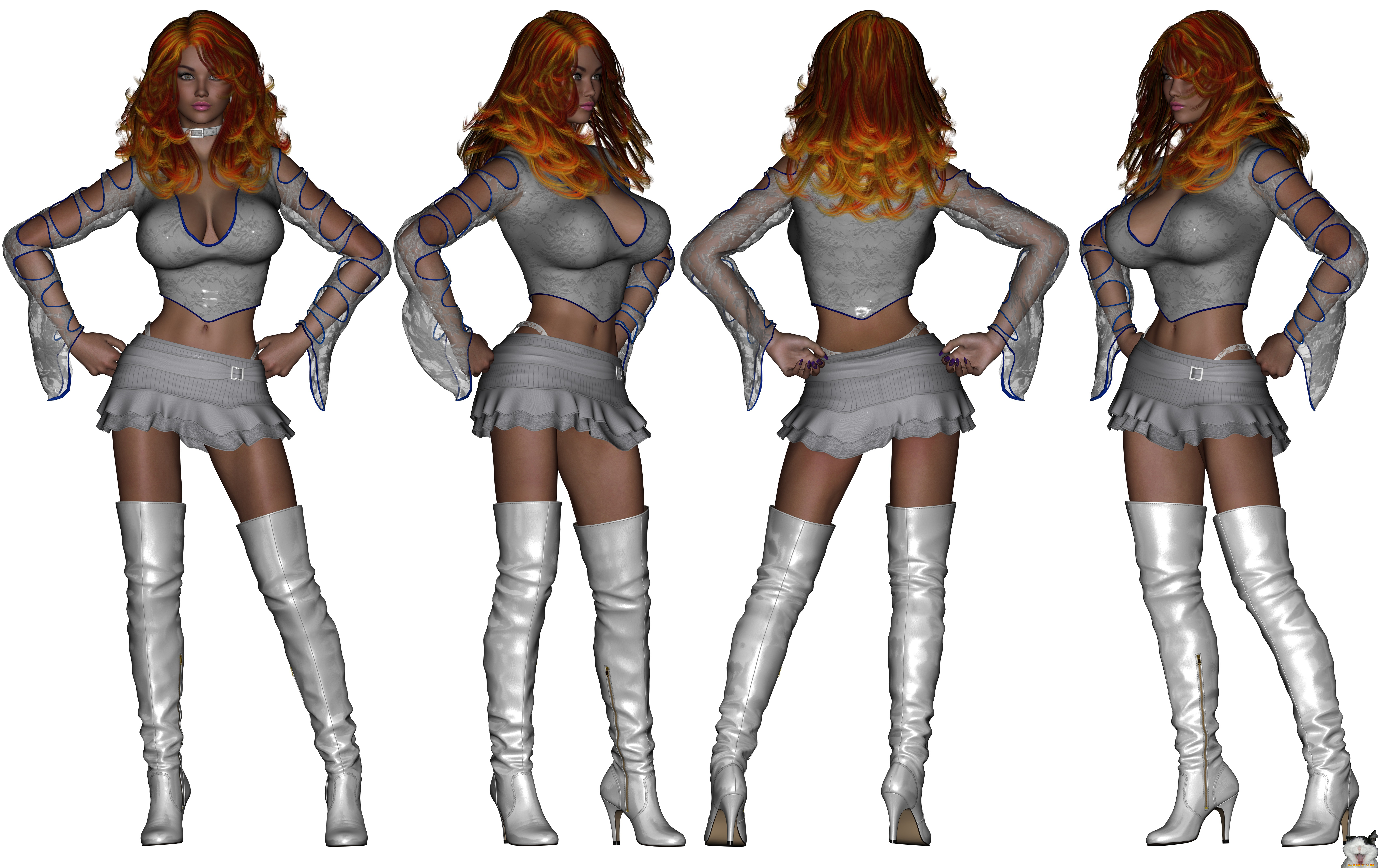 3д, графика, люди, , people, девушки, фон, взгляд