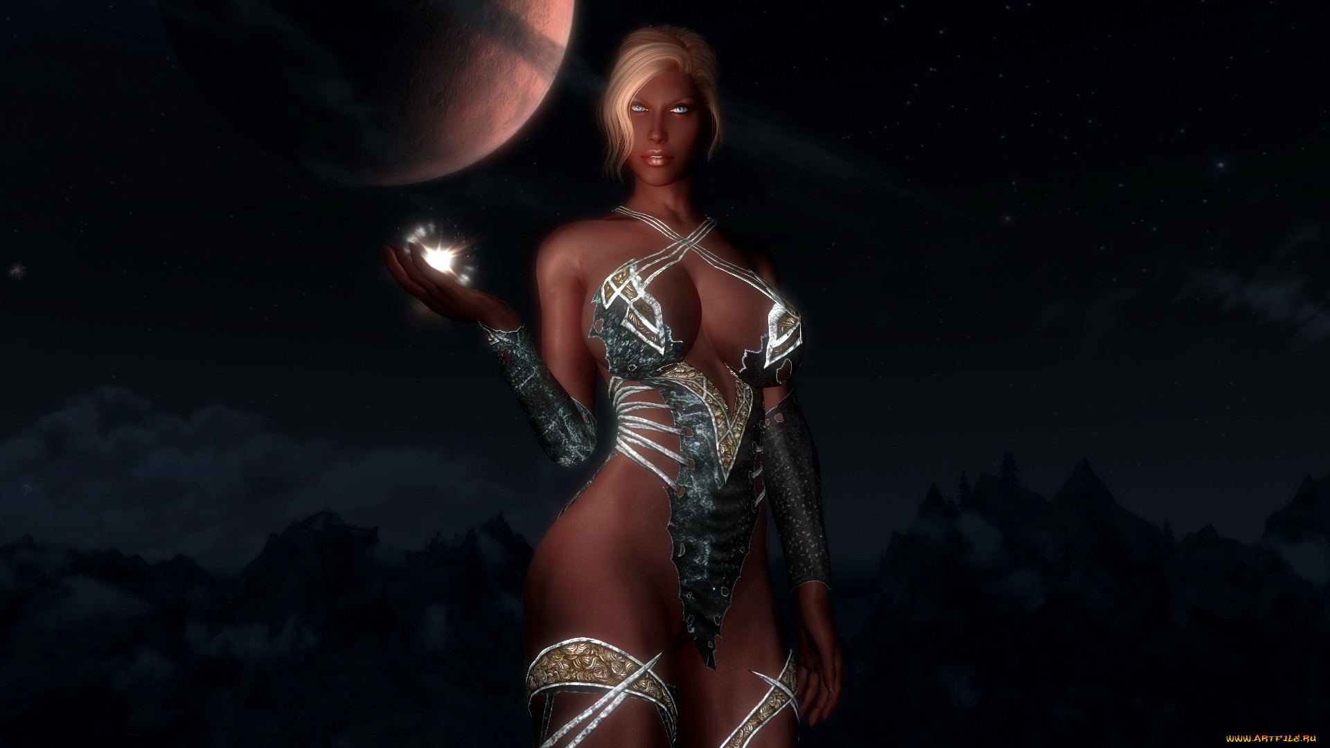 3д, графика, фантазия, , fantasy, магия, фон, взгляд, девушка