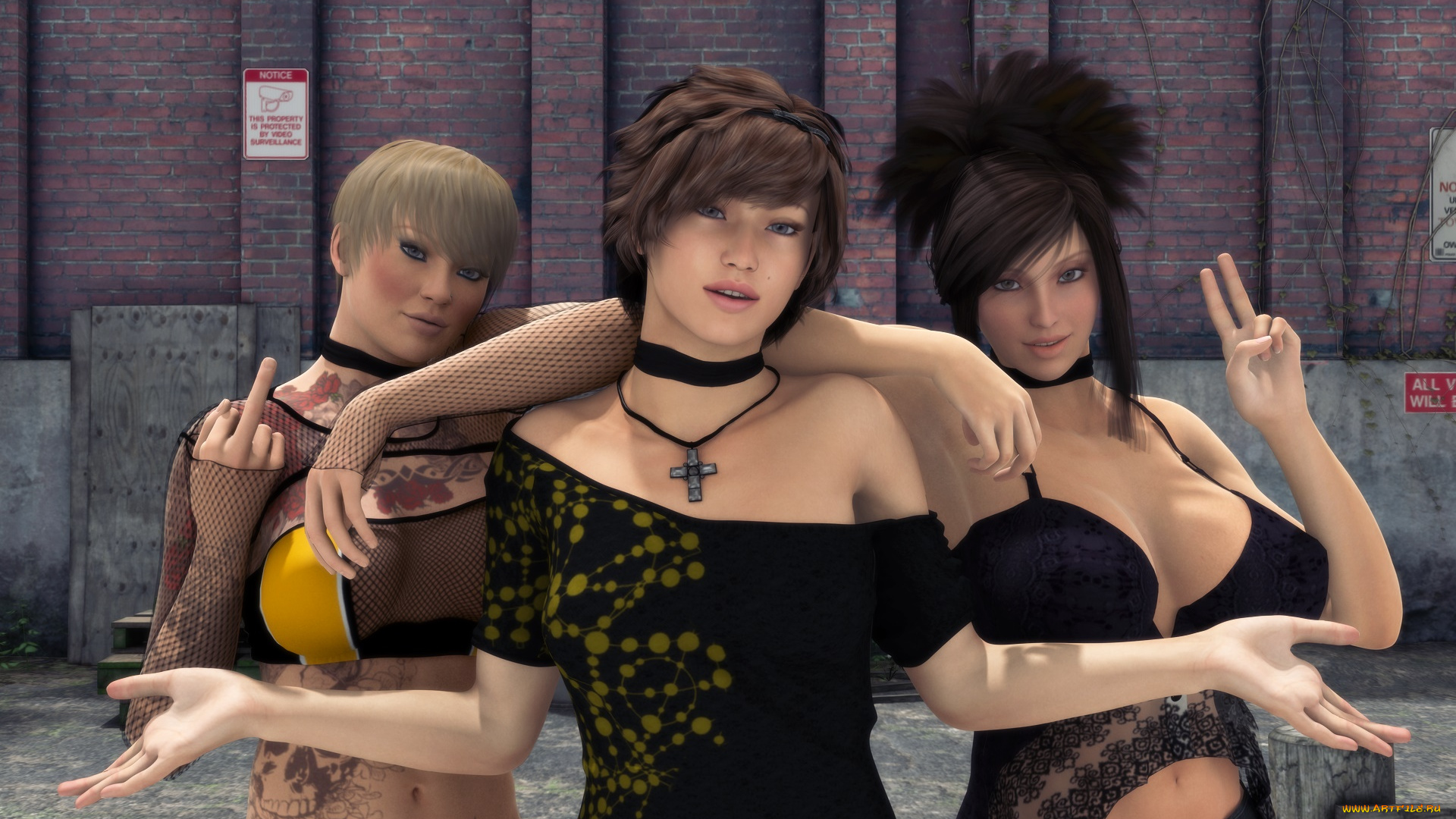 3д, графика, люди, , people, девушки, фон, взгляд