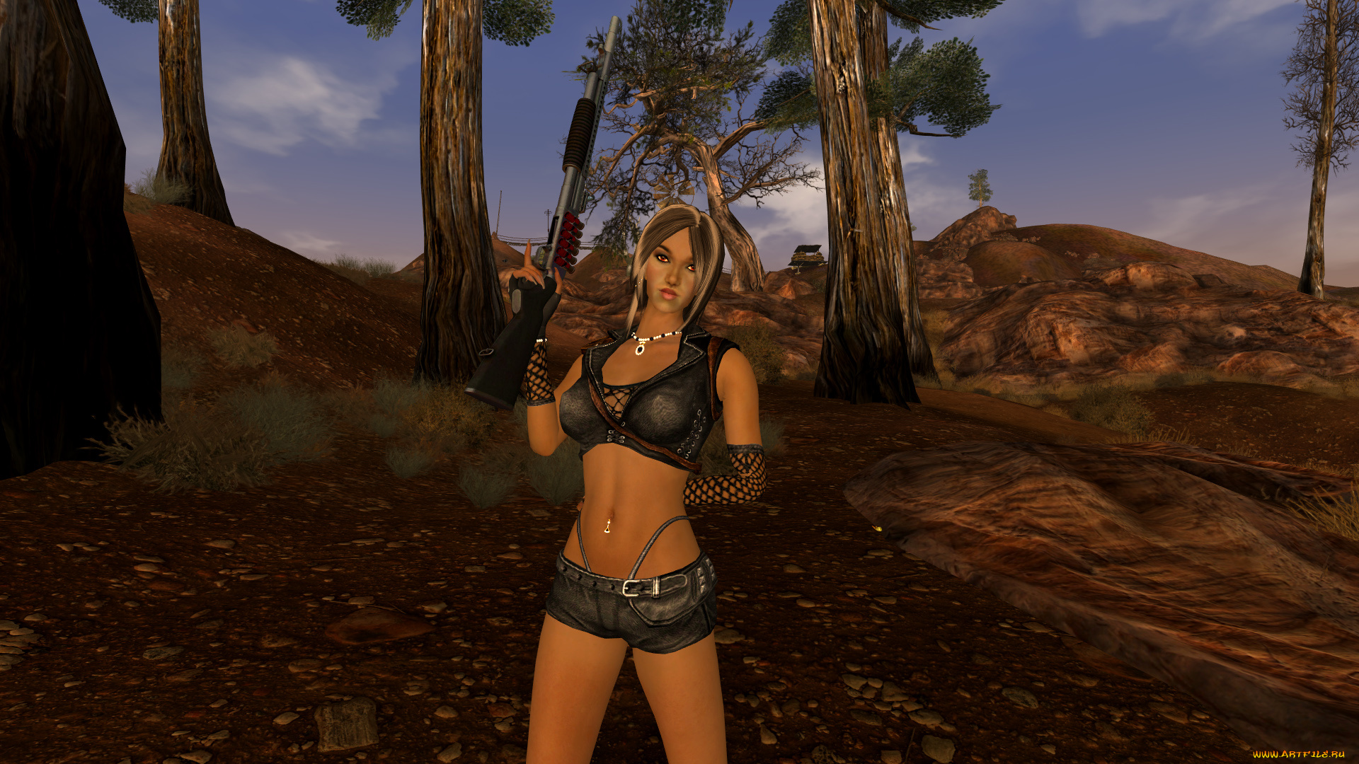 3д, графика, люди, , people, фон, оружие, взгляд, девушка