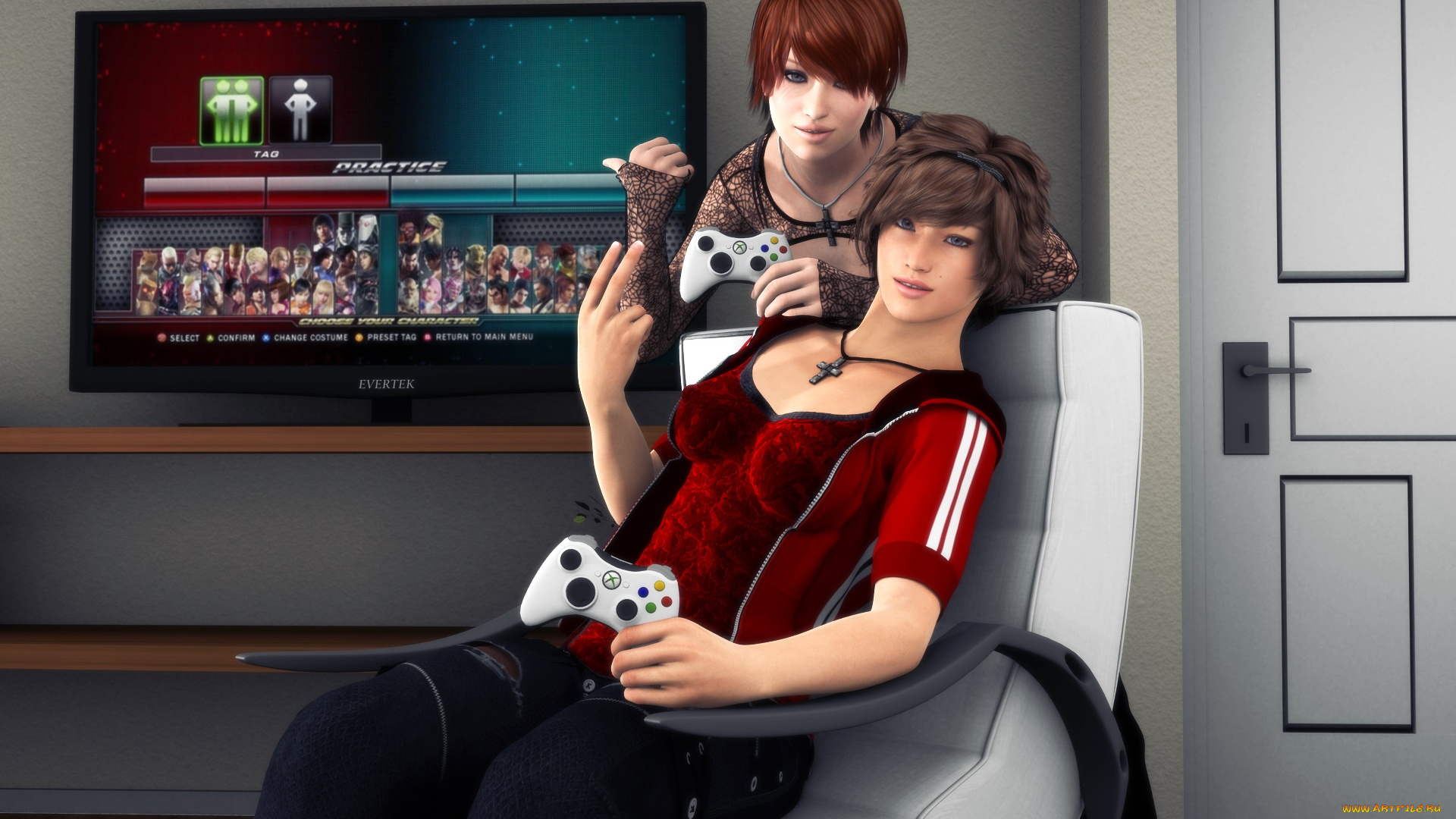 3д, графика, люди, , people, фон, взгляд, девушки