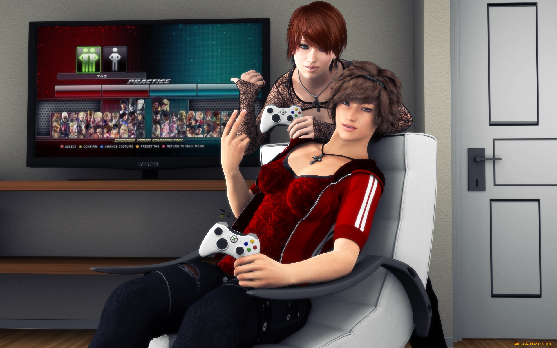 3д, графика, люди, , people, фон, взгляд, девушки