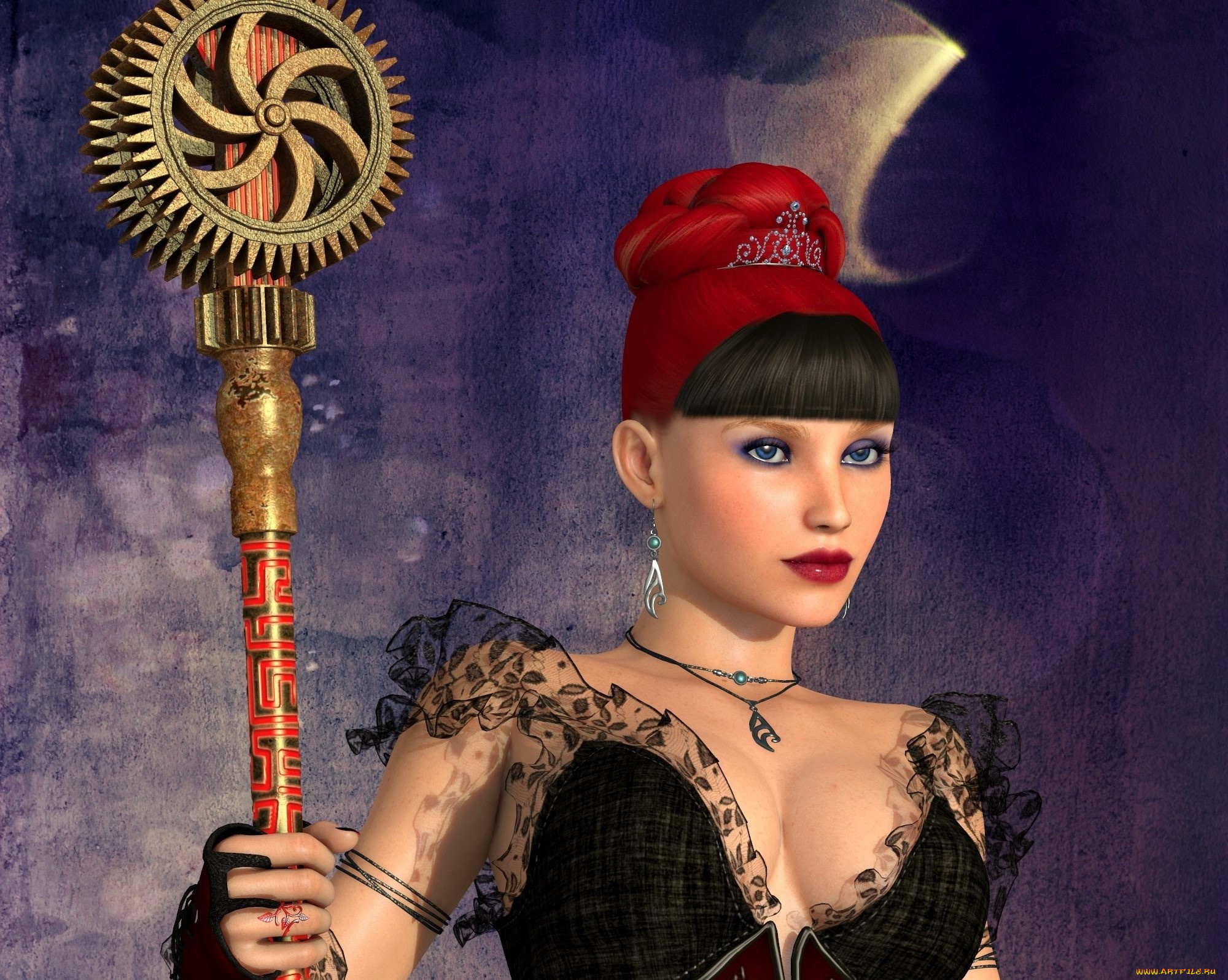 3д, графика, люди, , people, тотем, фон, девушка, взгляд