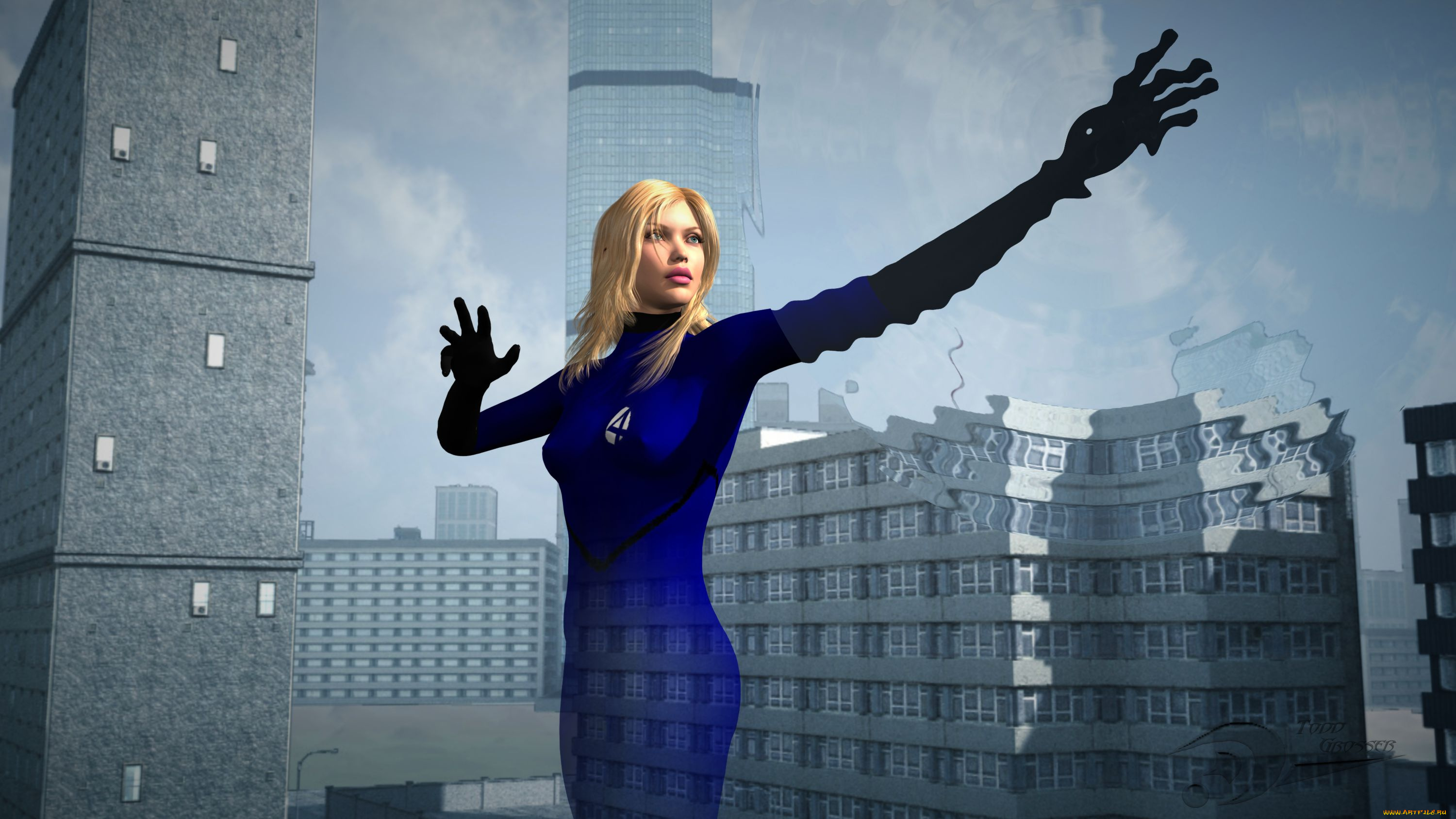 3д, графика, люди, , people, блондинка, фон, взгляд, девушка