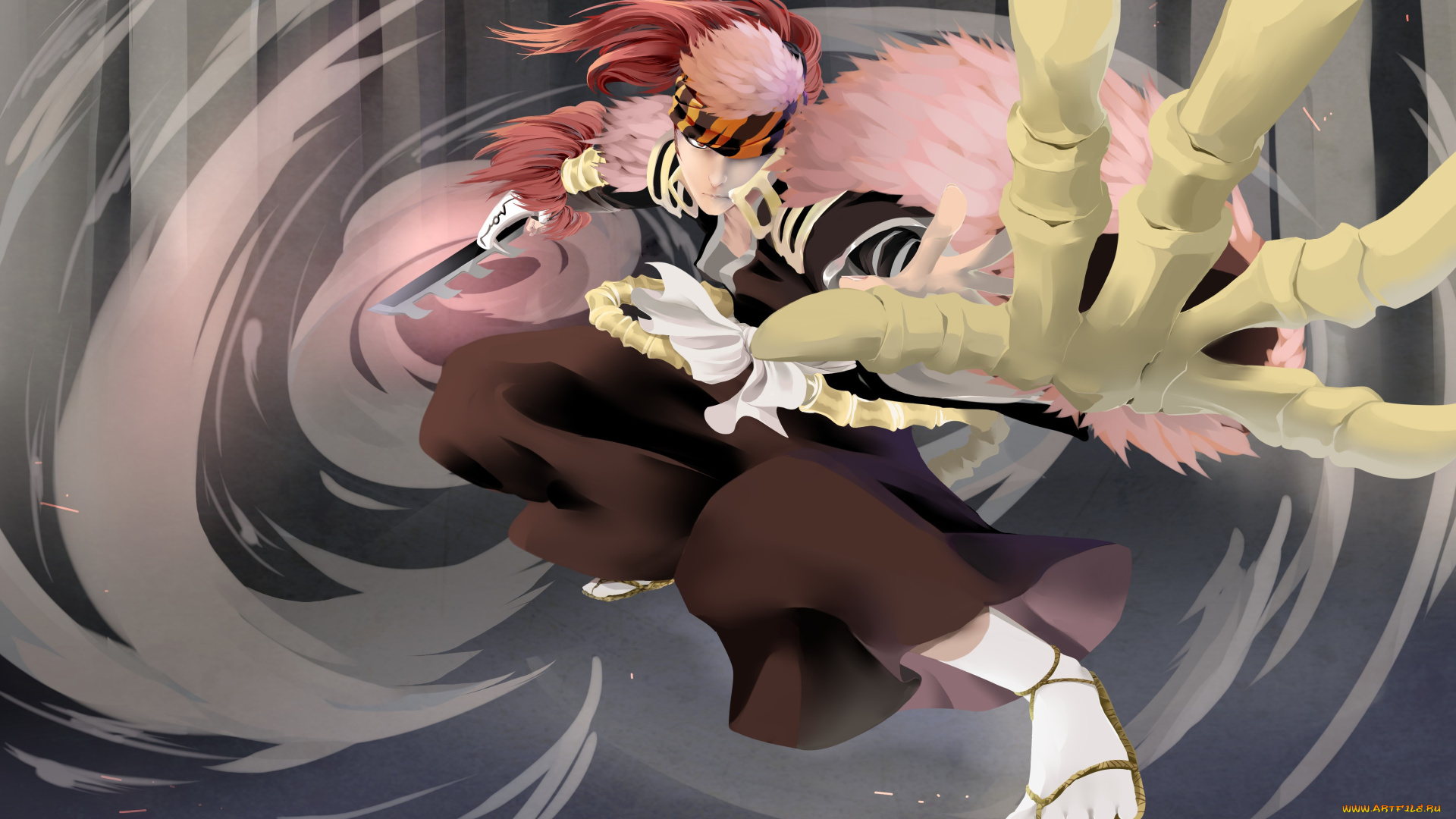 аниме, bleach, souou, zabimaru