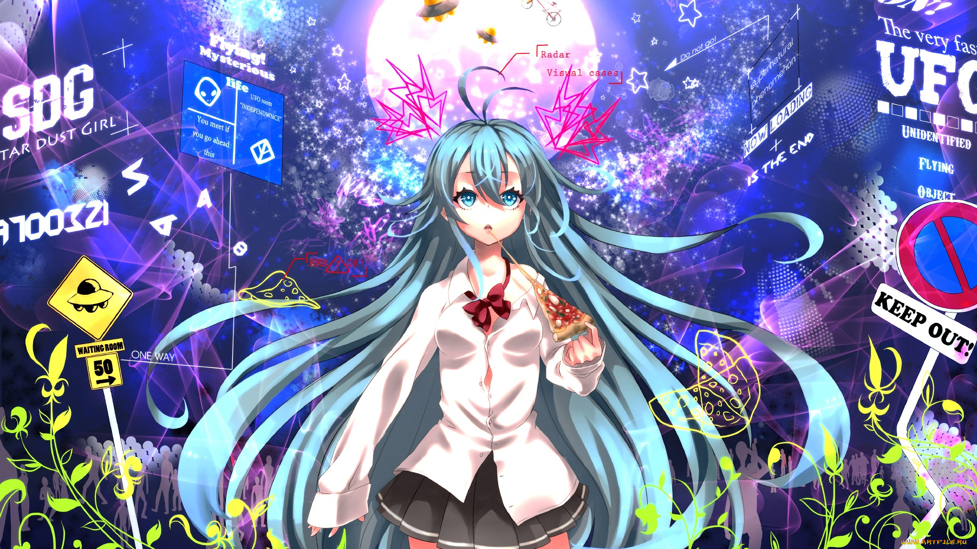 аниме, denpa, onna, to, seishun, otoko, девушка, фон, взгляд