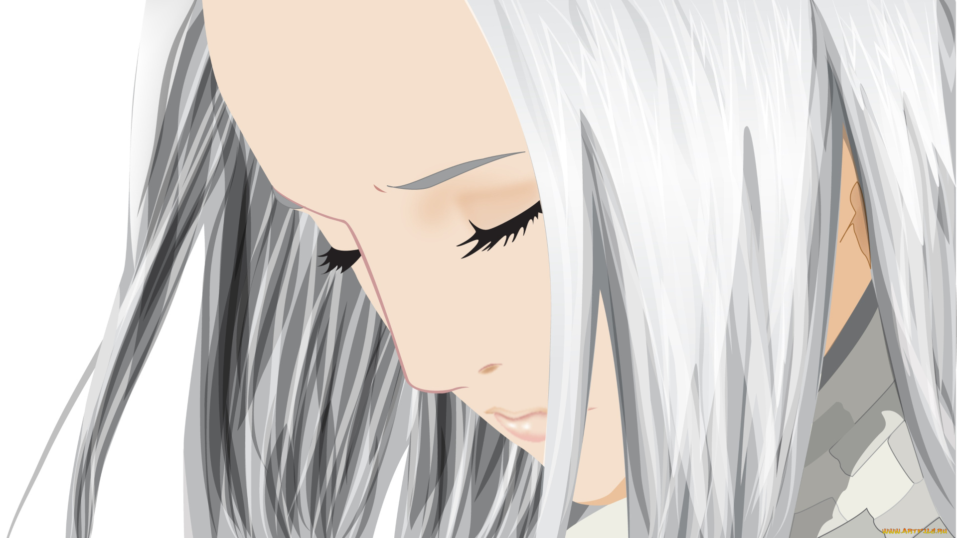 аниме, ergo, proxy, взгляд, девушка, фон